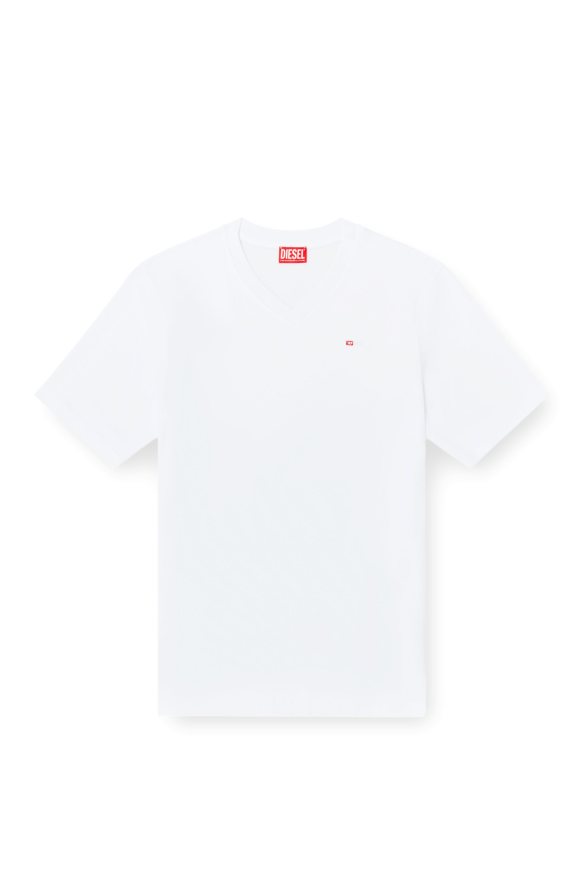 Diesel - T-ADJUST-V-MICRODIV, Man's V-neck T-shirt with micro logo embroidery in null - 3