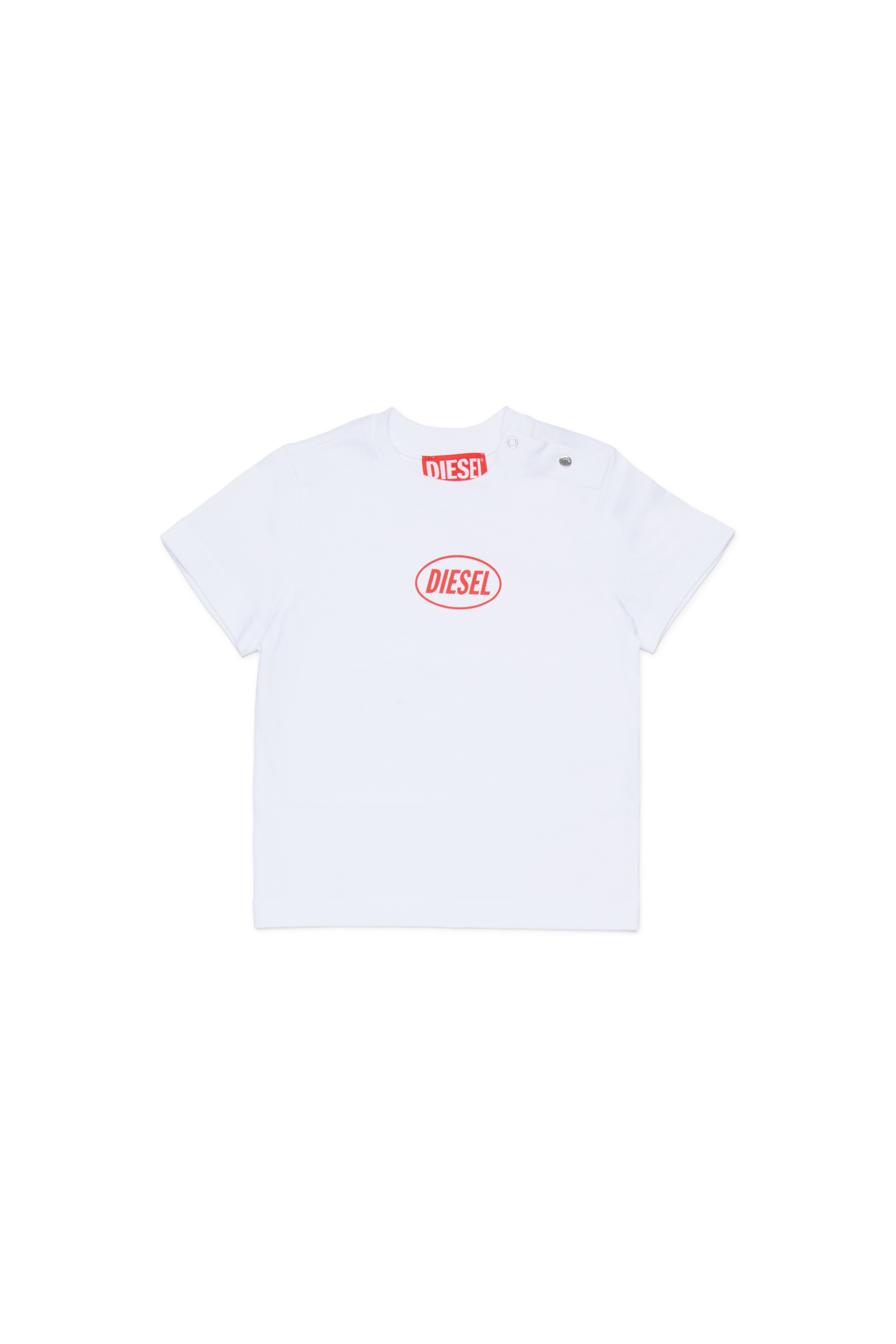 Diesel - TOLPYB, Unisex's Cotton T-shirt with logo in White - 1