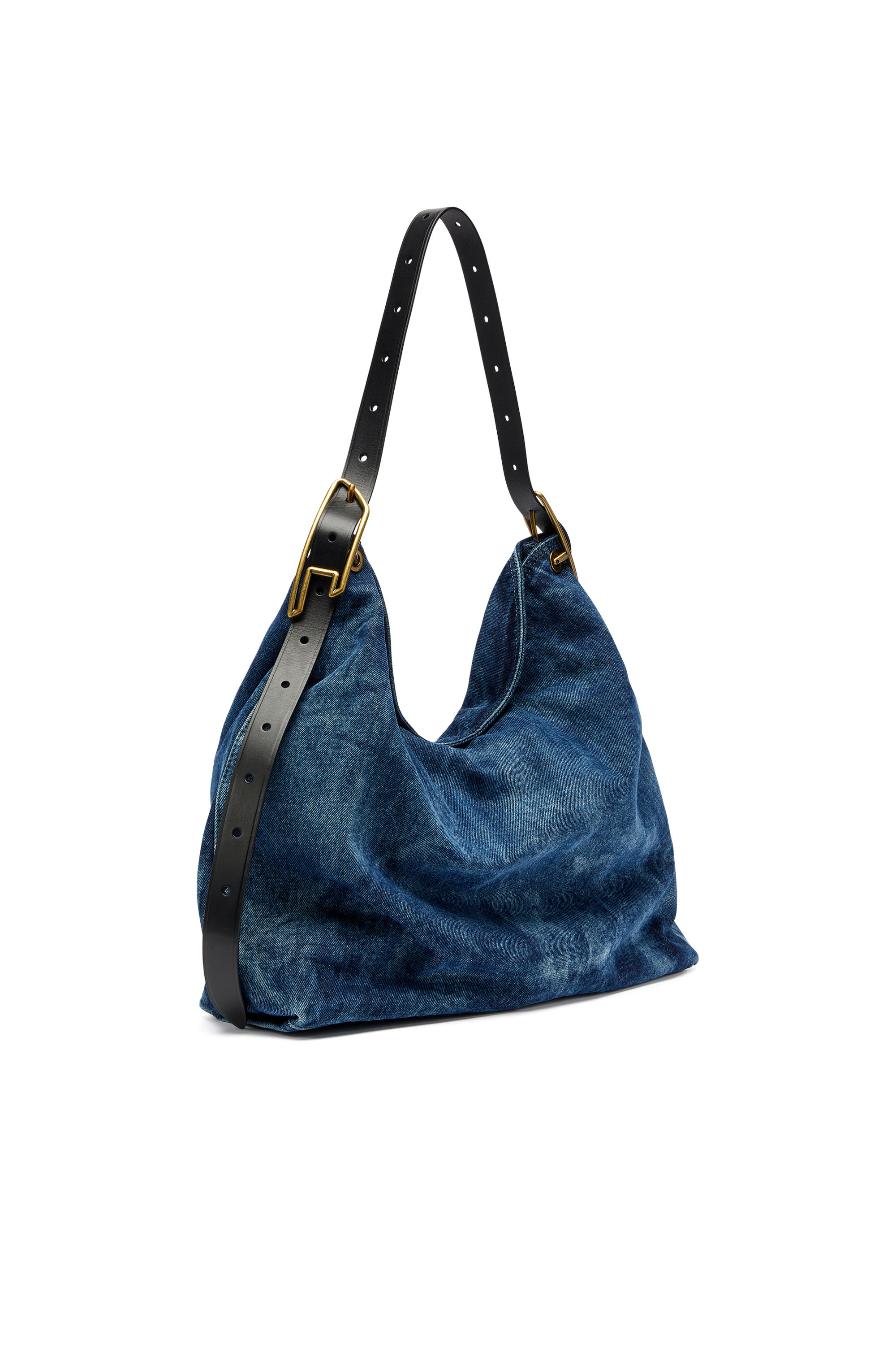 Diesel - D-LINE HOBO, Woman's D-Line-Denim hobo bag in Medium blue - 7