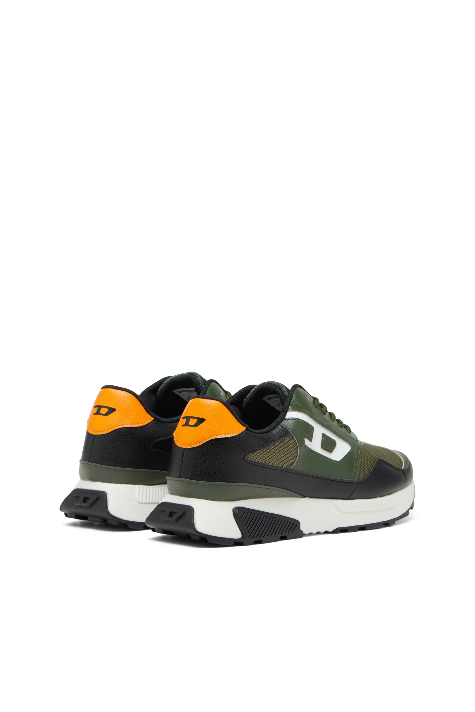 Diesel - S-TAME-D RUNNING, Man's S-Tame-D-Sneakers in mesh, suede and PU in Olive Green - 3