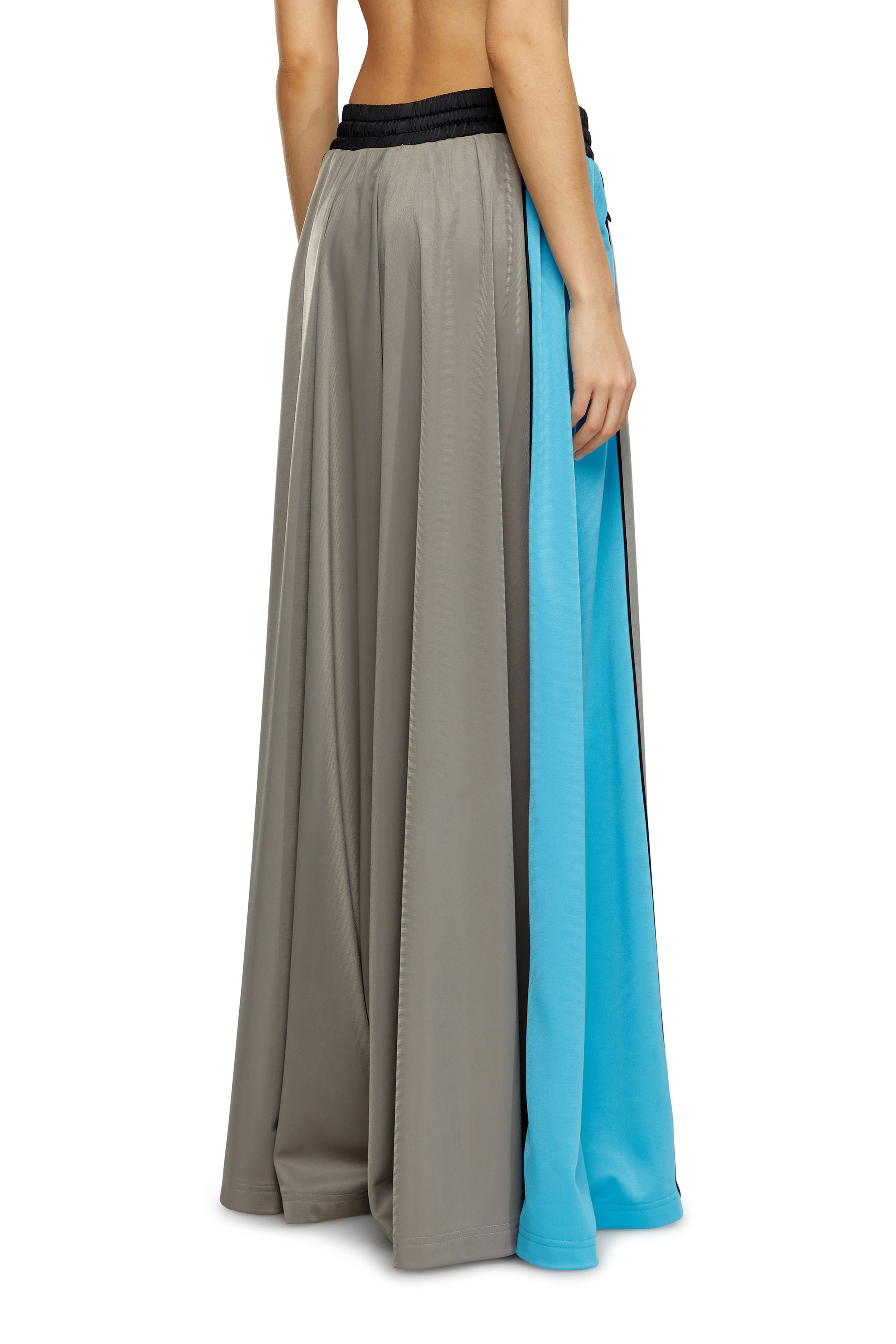 Diesel - P-WILD, Woman Palazzo pants in satin and double knit in Multicolor - Image 3