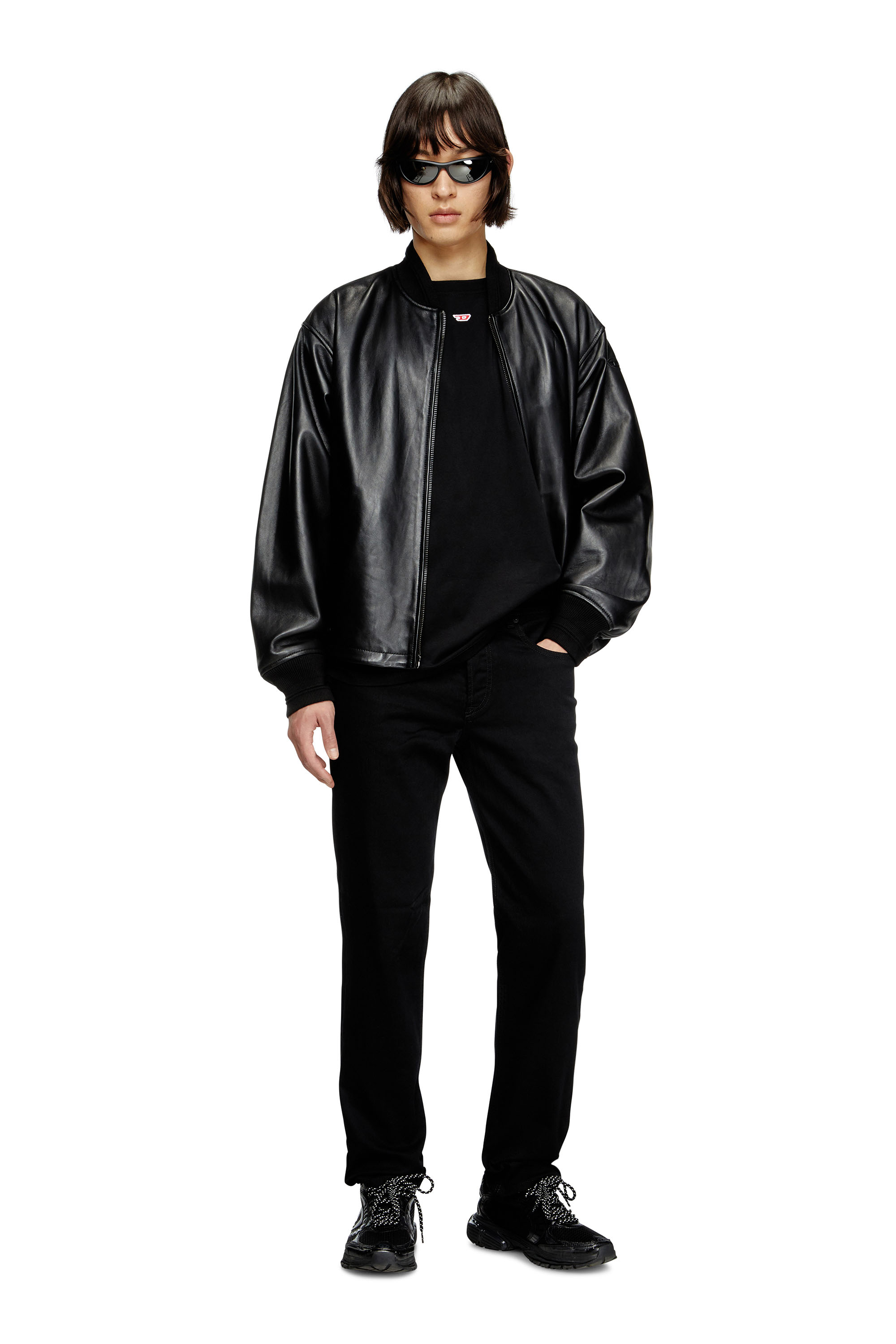 Diesel - T-BOXT-D, Unisex's T-shirt with embroidered D patch in Black - 1