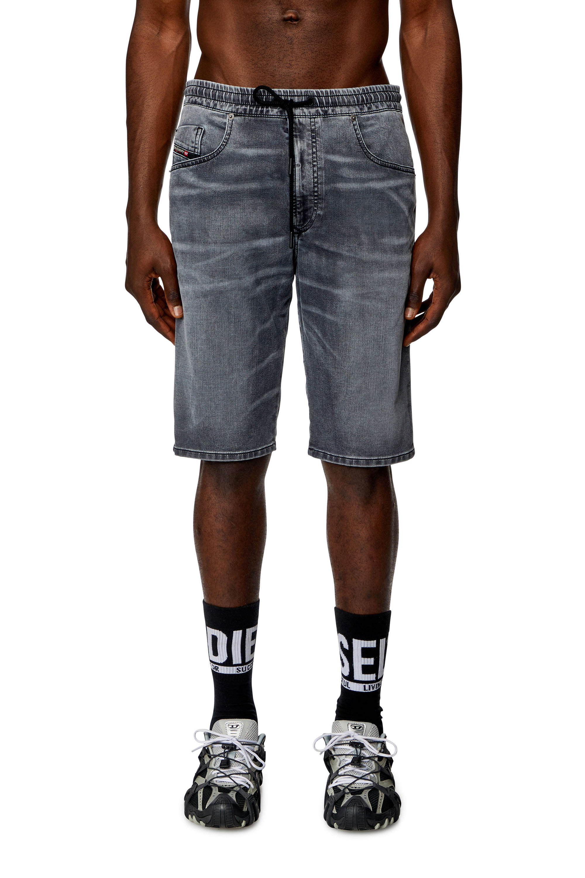 2033 D-KROOLEY-SHORT JOGG, Black Diesel - 2033 D-KROOLEY-SHORT JOGG, Man's Chino shorts in JoggJeans in Black - 3