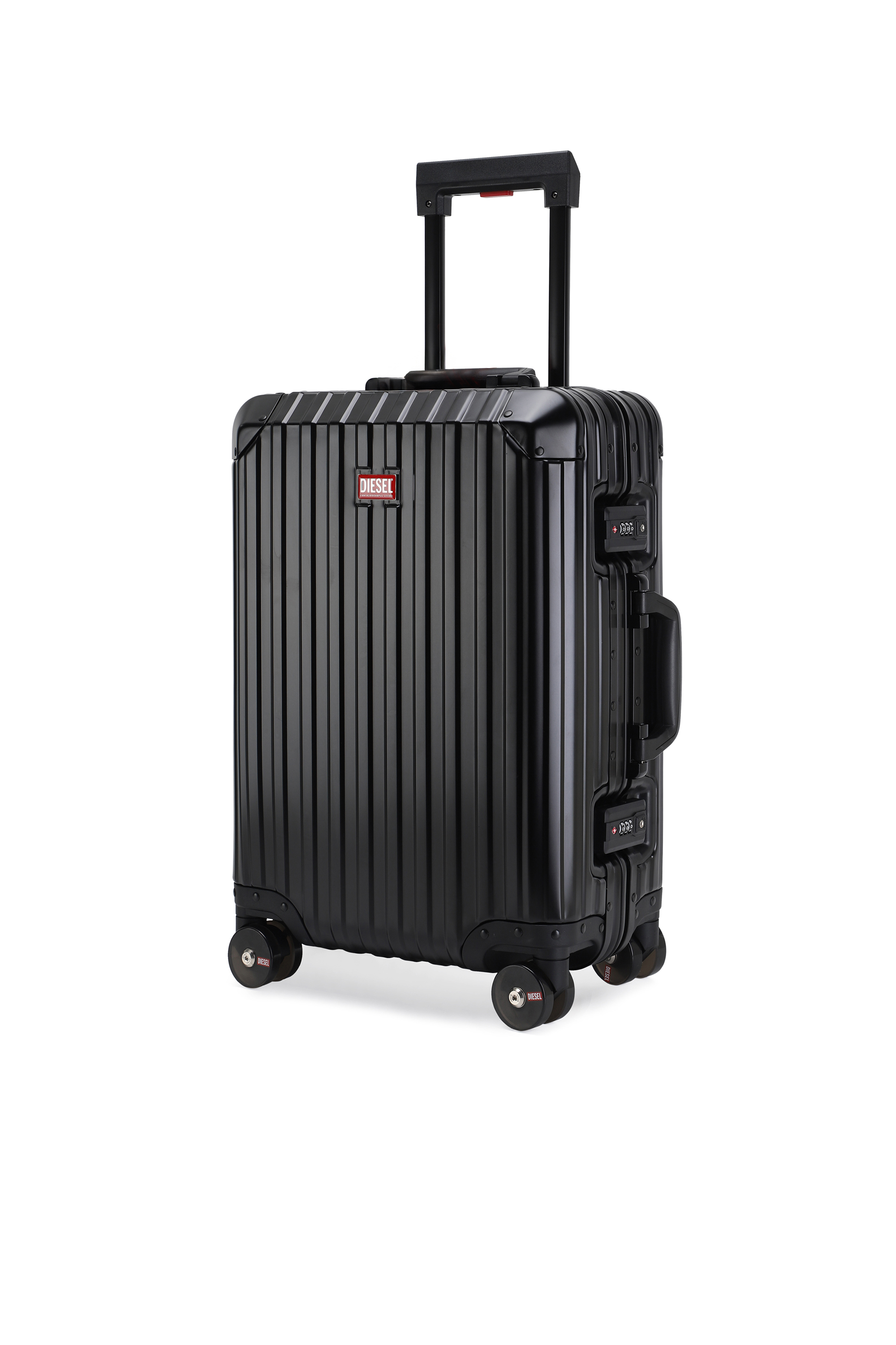 Diesel - DIESEL ALUMINUM TROLLEY- DSL002, Unisex's Aluminum suitcase size S in Black - 5