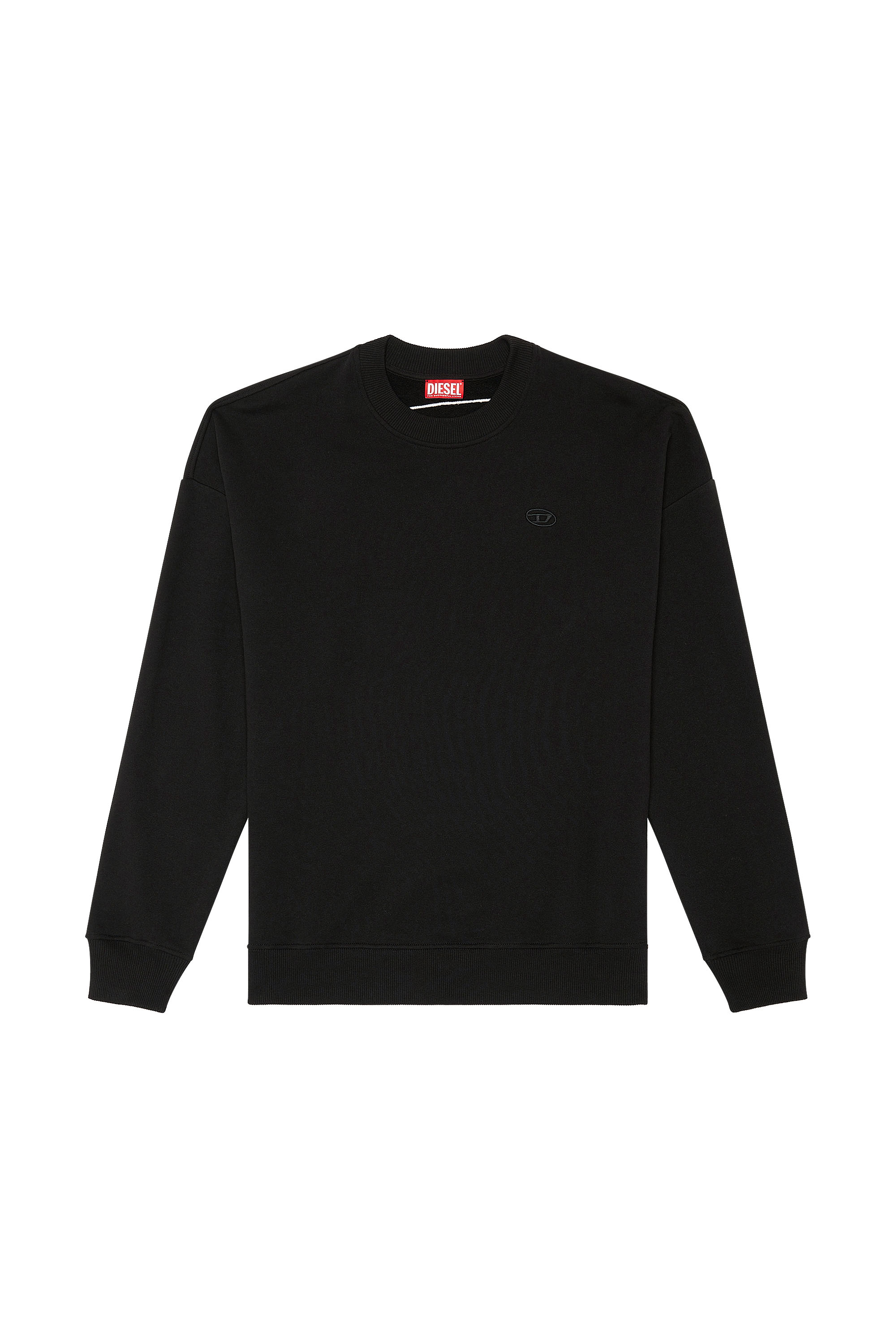 Diesel - S-ROB-MEGOVAL-D, Man's Sweatshirt with logo embroidery in Black - 3