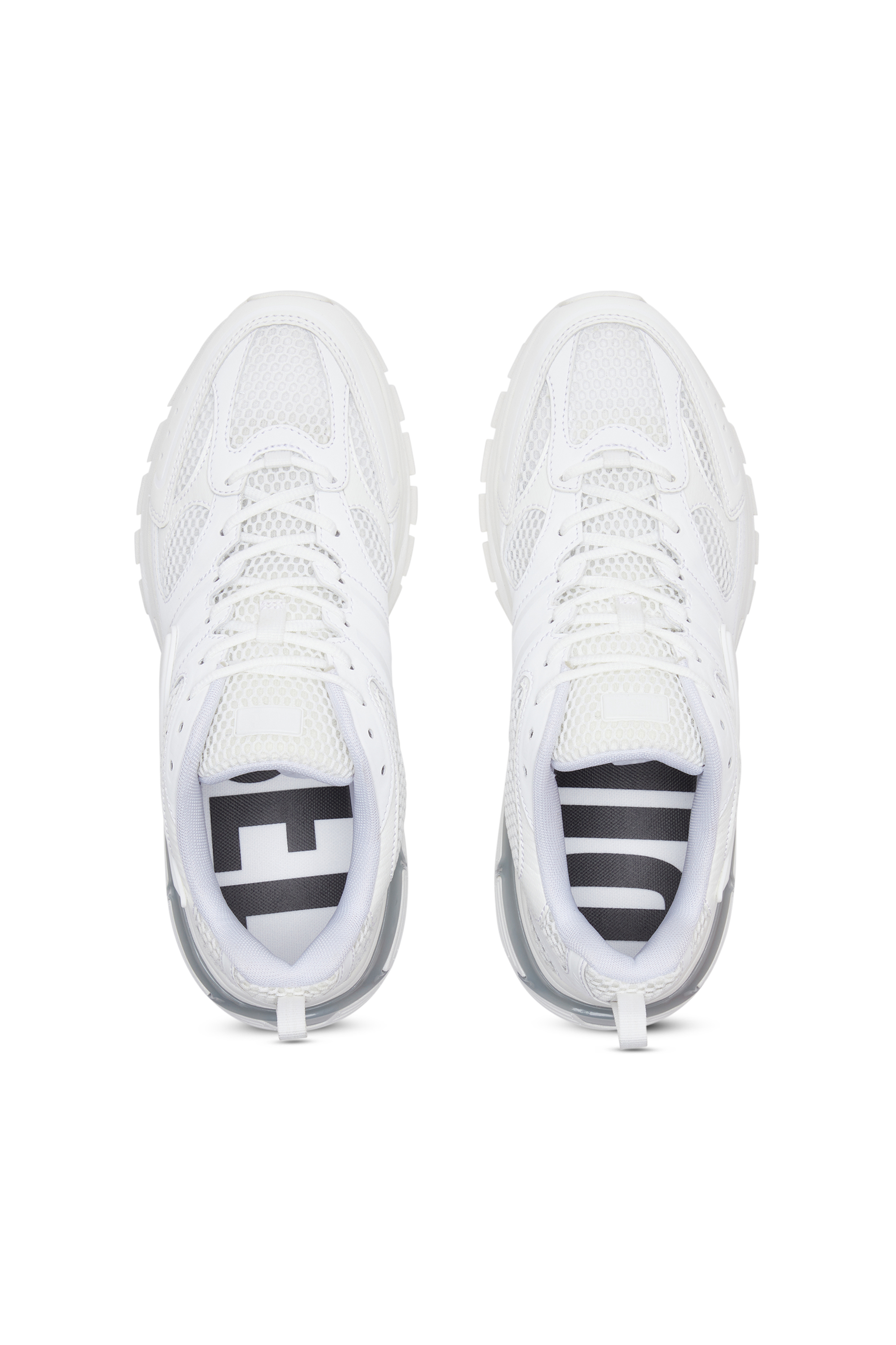 Diesel - S-SERENDIPITY PRO-X1, Man's S-Serendipity Pro-X1 - Mesh sneakers with embossed overlays in White - 4