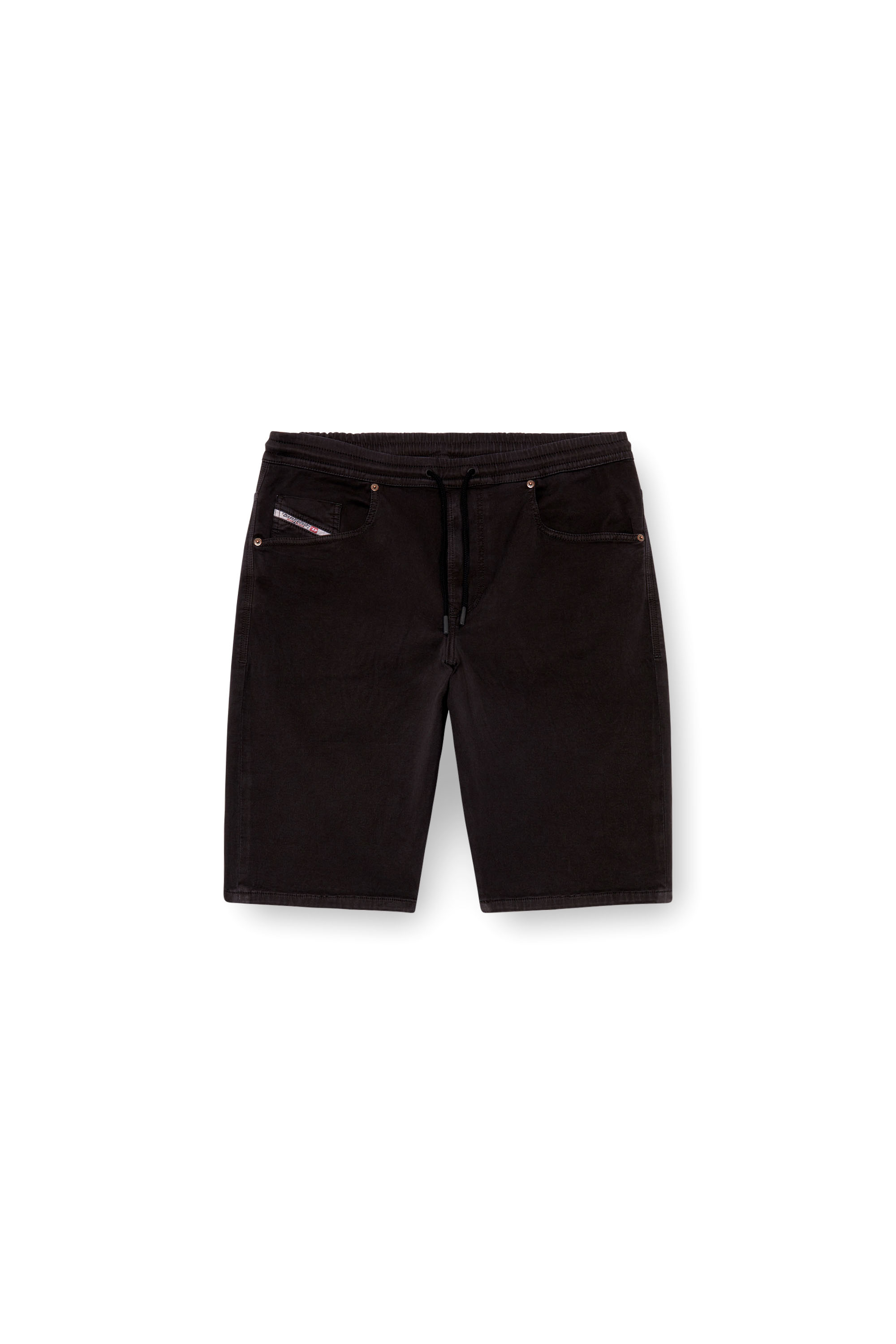 Diesel - 2033 D-KROOLEY-SHORT JOGG, Man's Chino shorts in JoggJeans in Black - 2