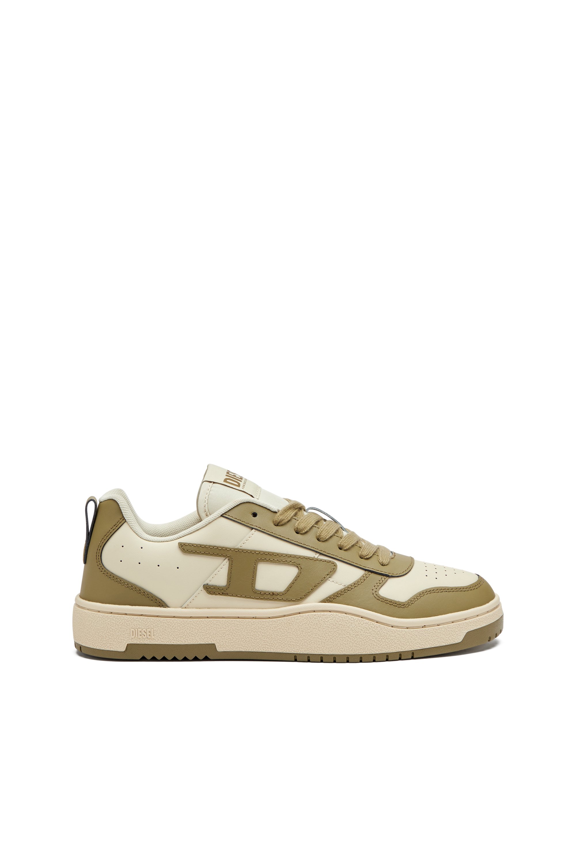 Diesel - S-UKIYO V2 LOW, Man's S-Ukiyo Low-Low-top sneakers in leather and nylon in Green/White - 1