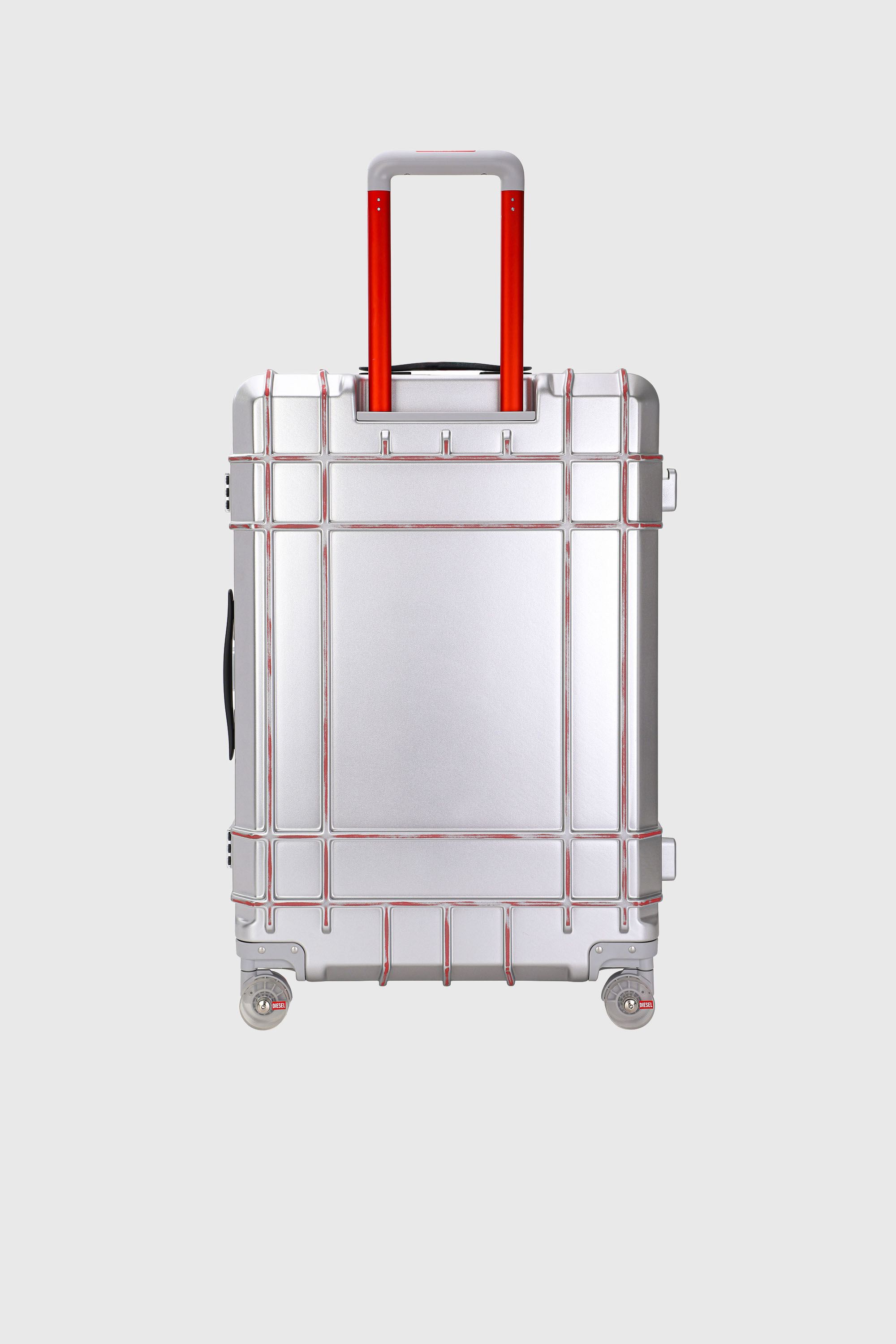 Diesel - DIESEL PC STRONG IMAGE TROLLEY- DSL003, Unisex's Rugged suitcase size L in Silver - 2