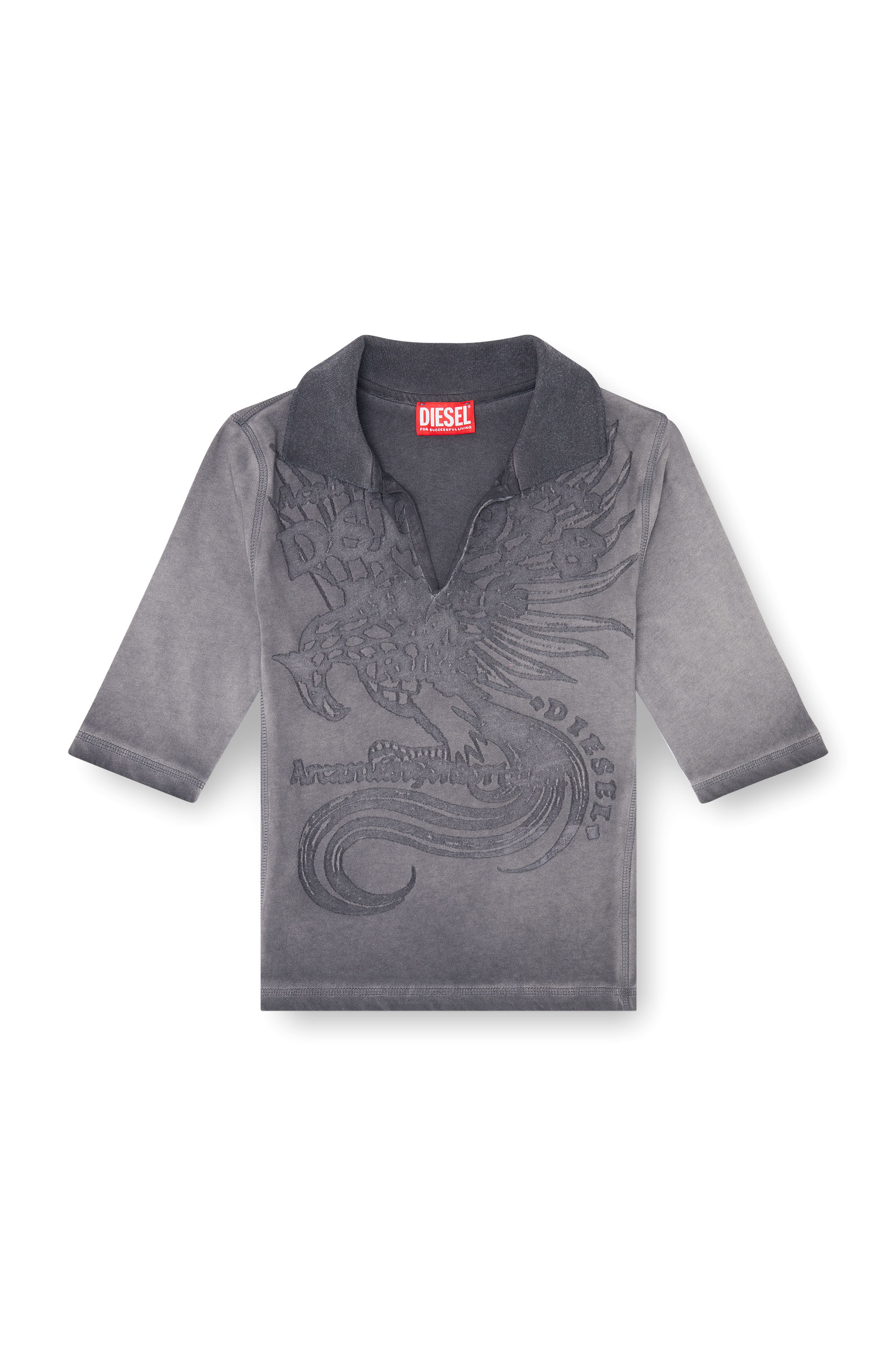 Diesel - T-BEA, Woman's Slim polo with d&eacute;vor&eacute; print in null - 3