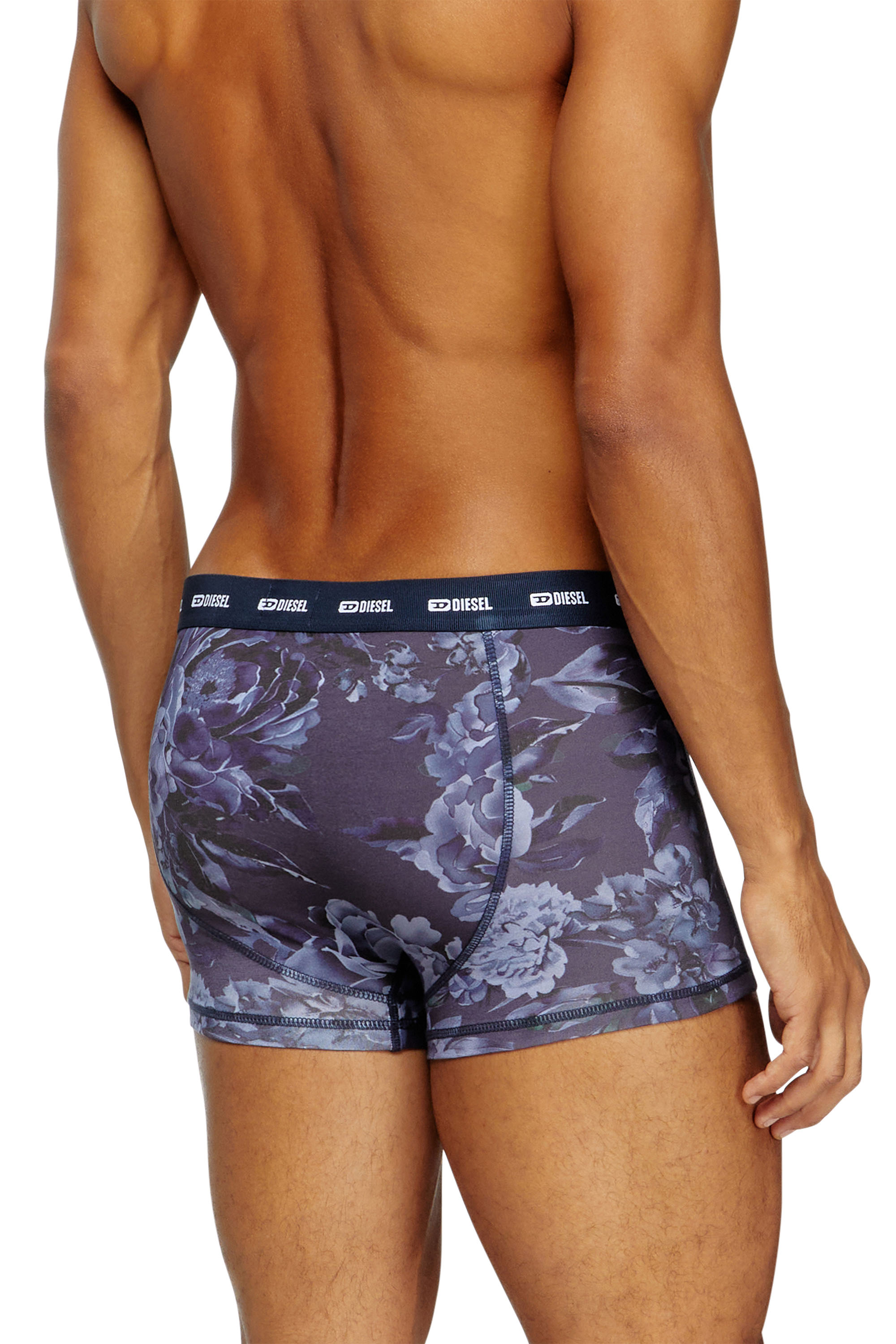 Diesel - DAMIEN-UTLT, Man's Boxer briefs with Flower print in Blue - 3