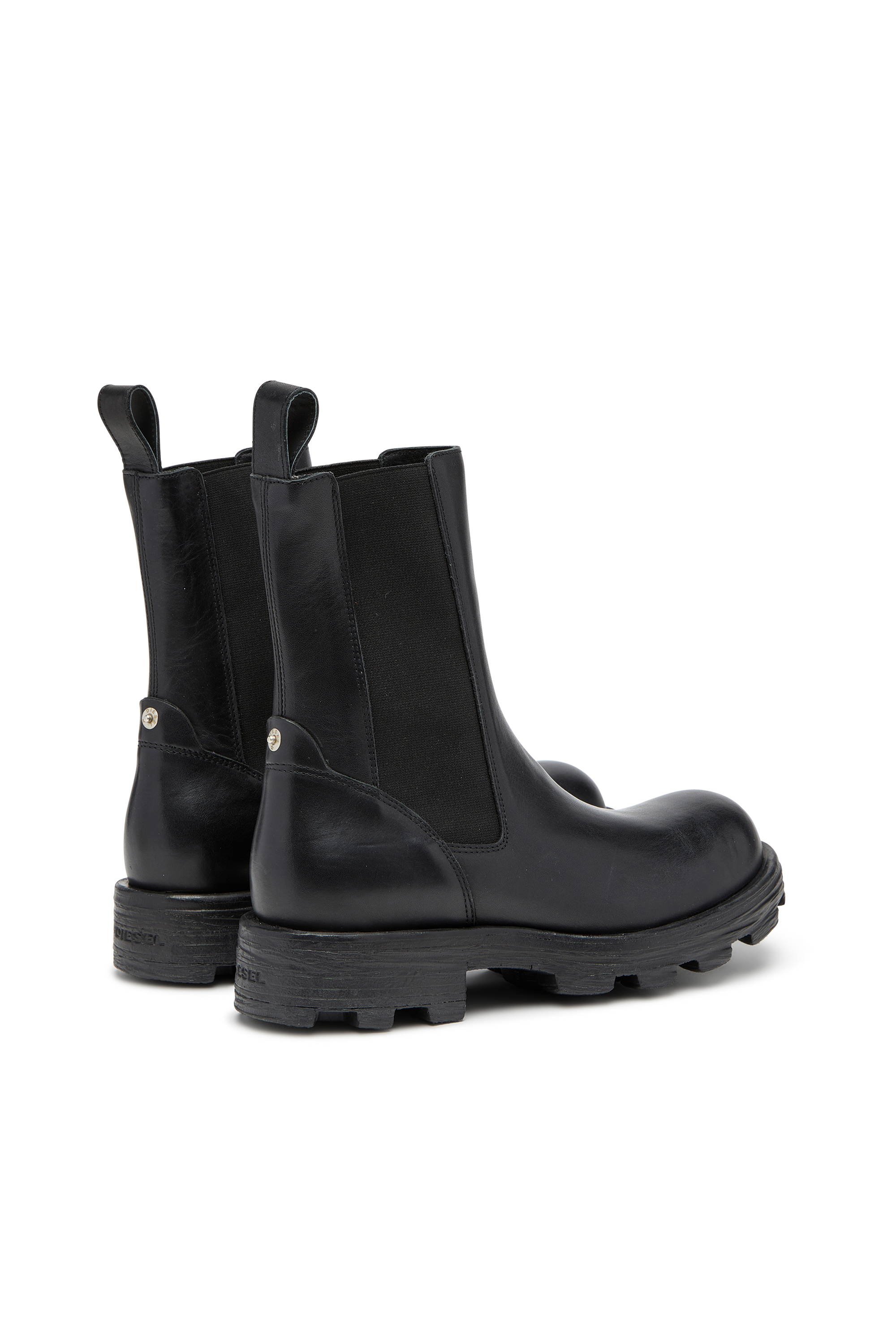 Diesel - D-HAMMER CH W, Woman's D-Hammer-Leather boots with lug sole in Black - 3