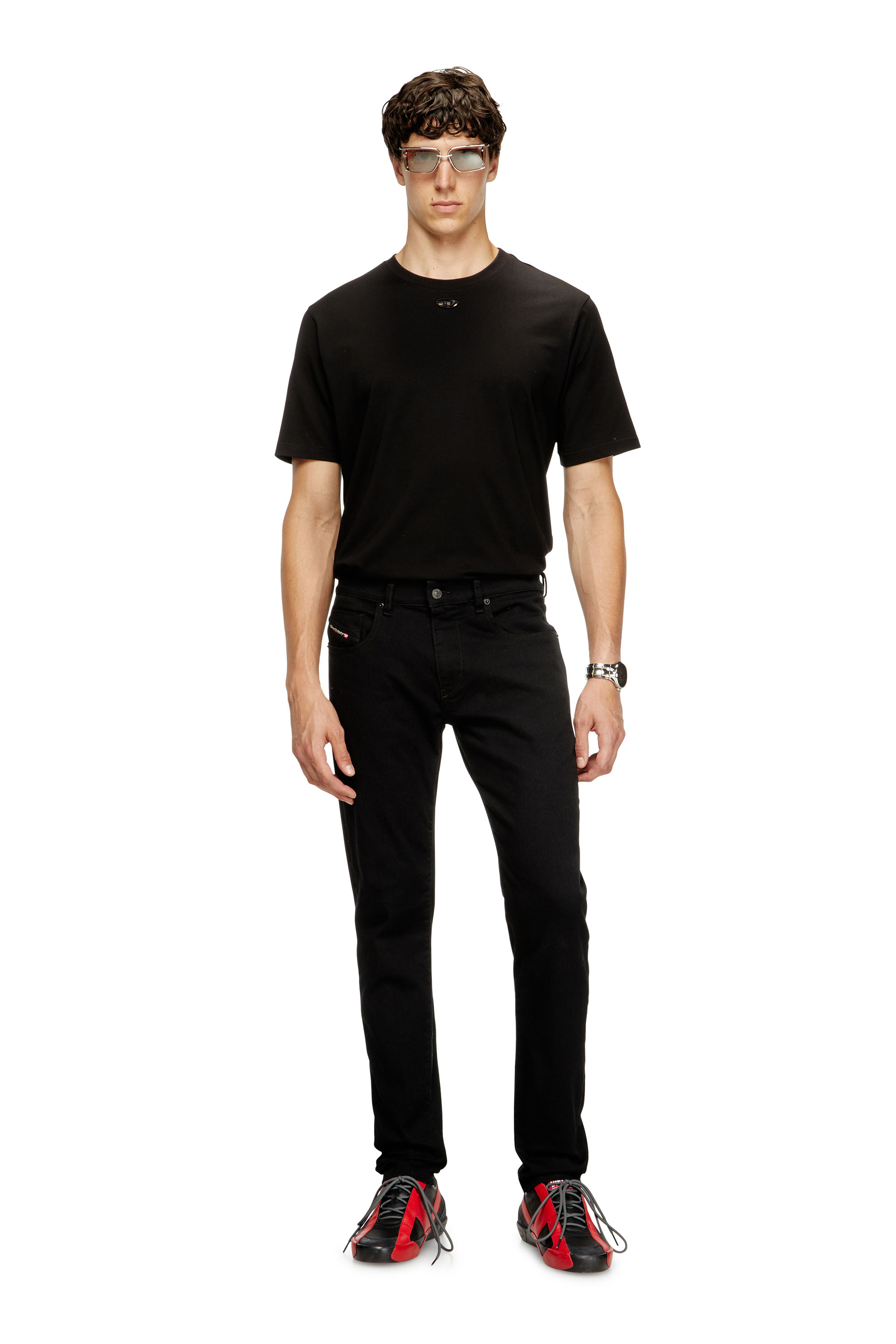 Slim Jeans 2019 D-Strukt 069YP, Black/Dark grey Diesel - Man's Slim Jeans 2019 D-Strukt 069YP, Black/Dark grey - 1