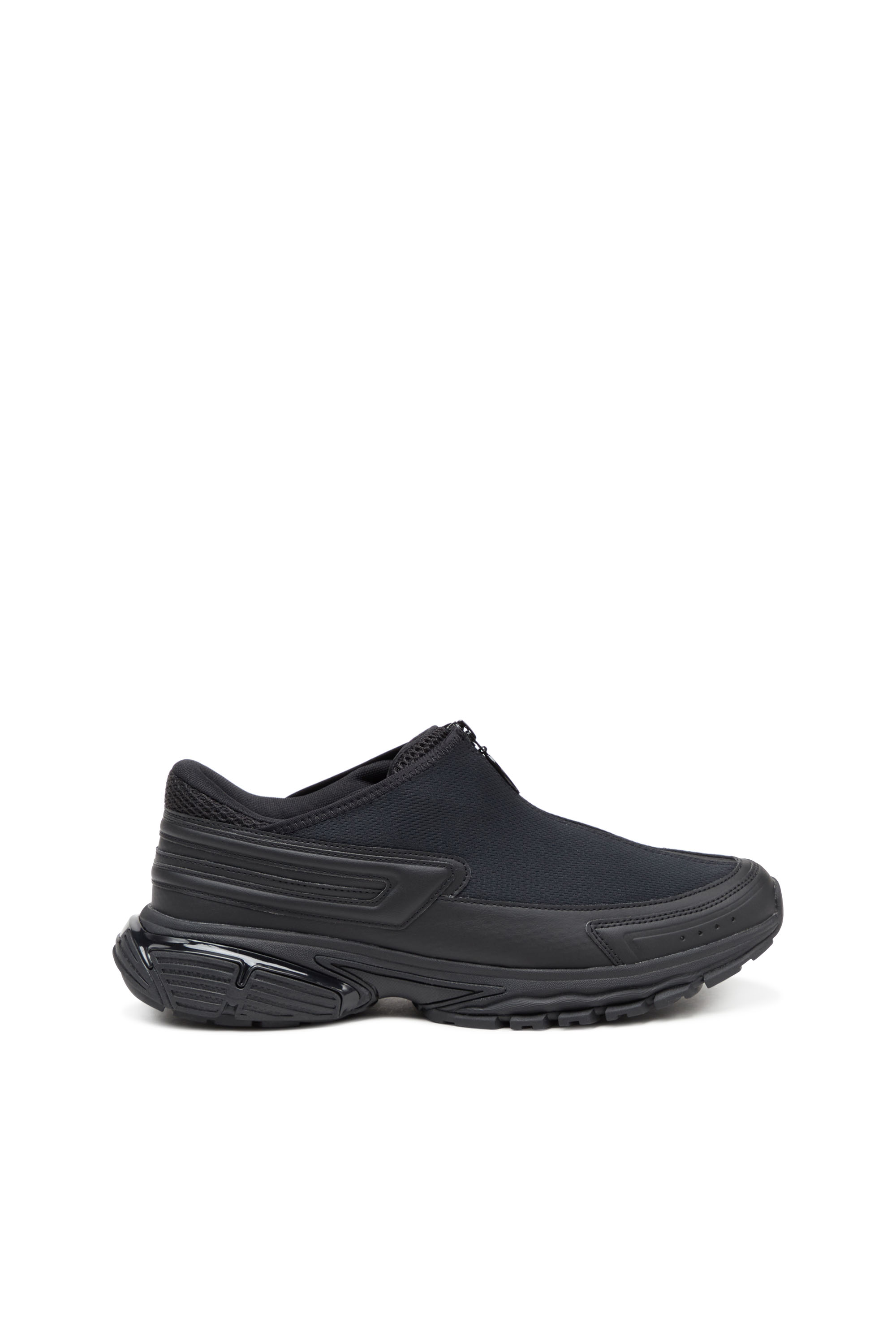 Diesel - S-SERENDIPITY PRO-X1 ZIP X, Unisex S-Serendipity-Slip-on mesh sneakers with zip in Black - Image 1