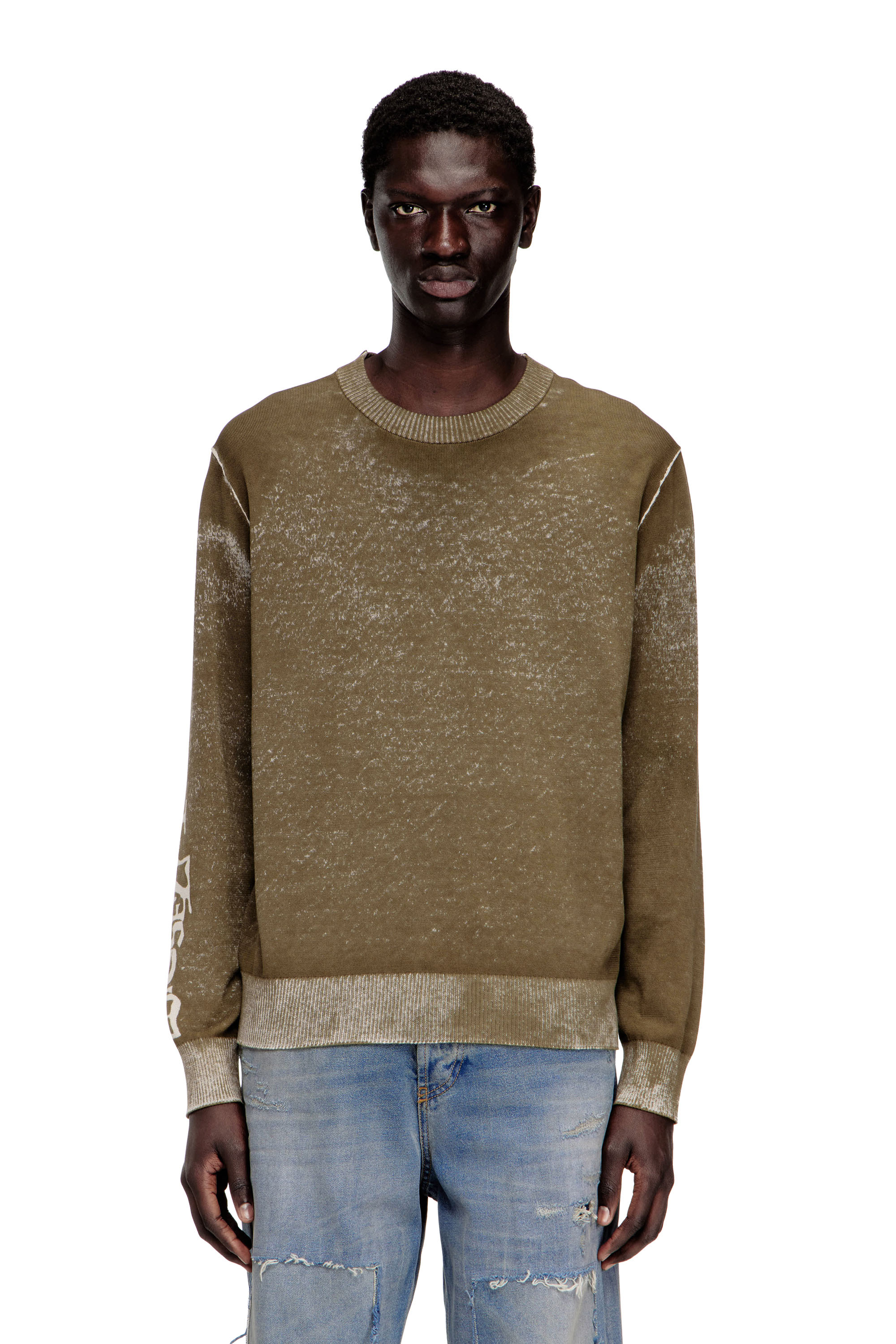 Diesel - K-YORKI, Man's Faded reverse-print jumper with lettering in null - 3