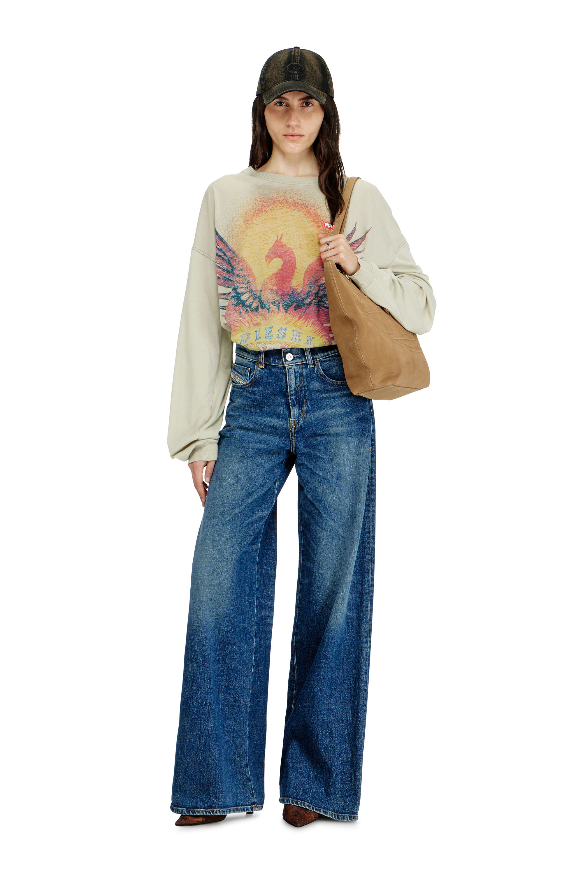 Diesel - Woman's Flare Jeans 1978 D-Akemi 09L21, Medium blue - 1