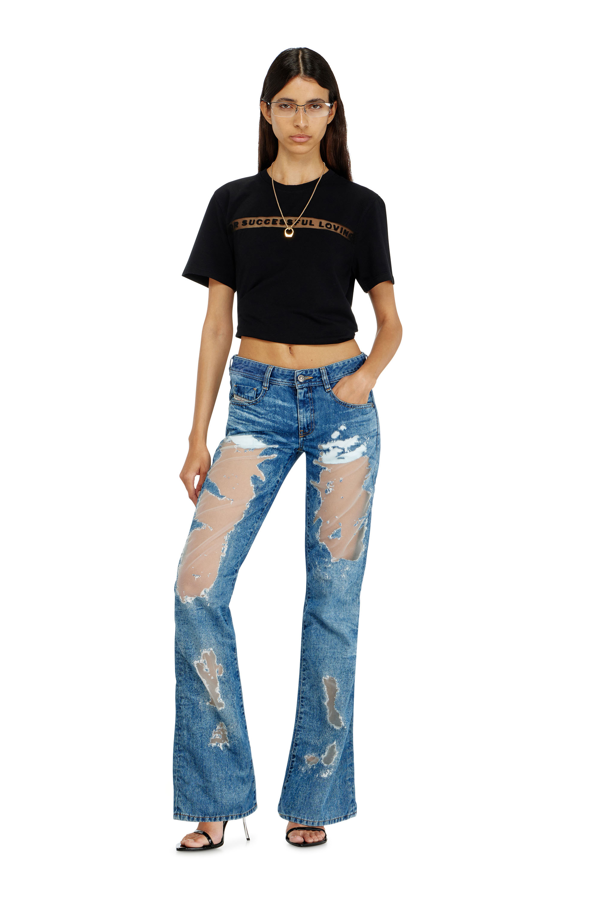 Diesel - PR-T-NOTS-CHI-R, Unisex's T-shirt with For Successful Loving logo in Black - 2