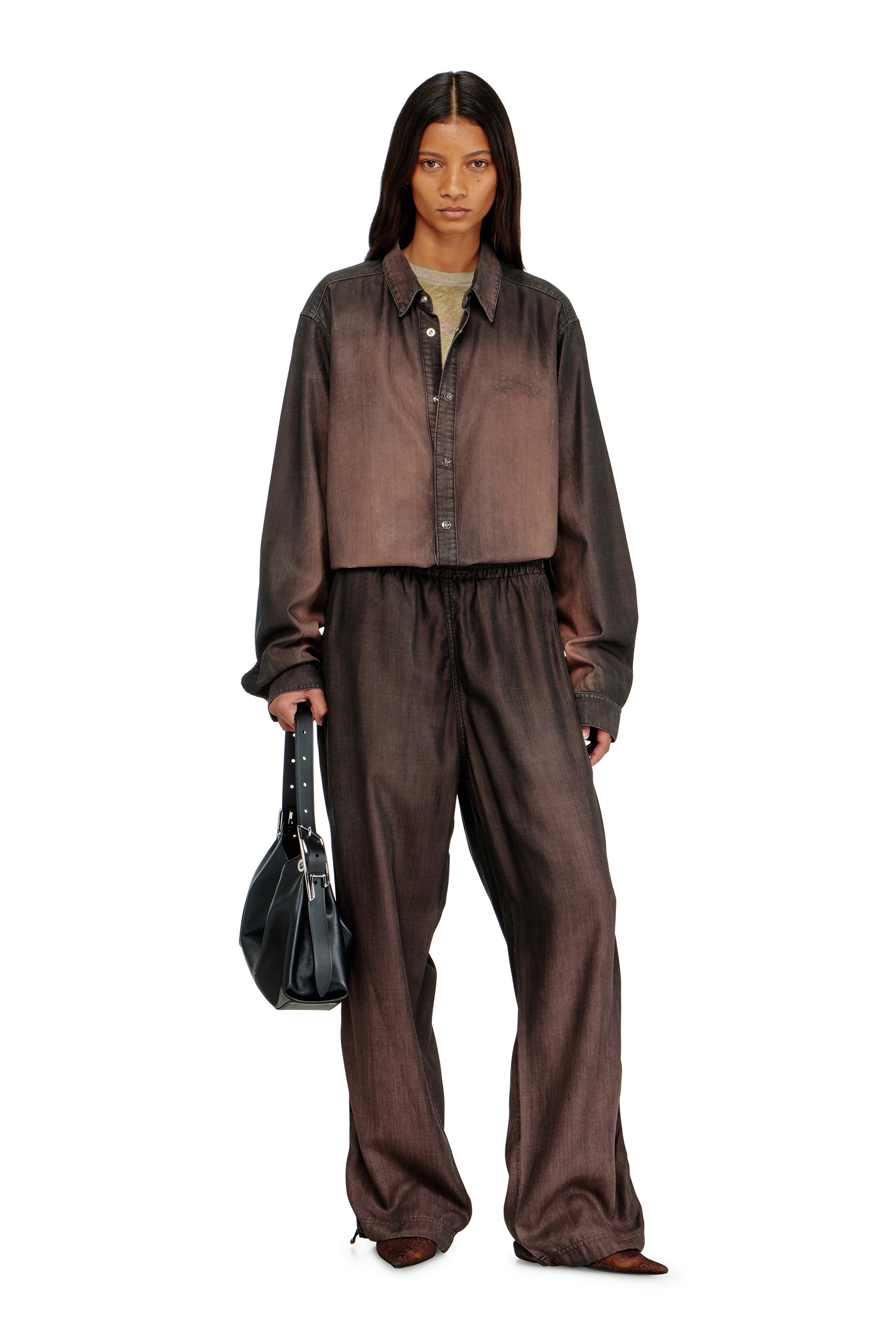 Diesel - Unisex's Relaxed Jeans D-Roder 068YF, Dark Brown - 1