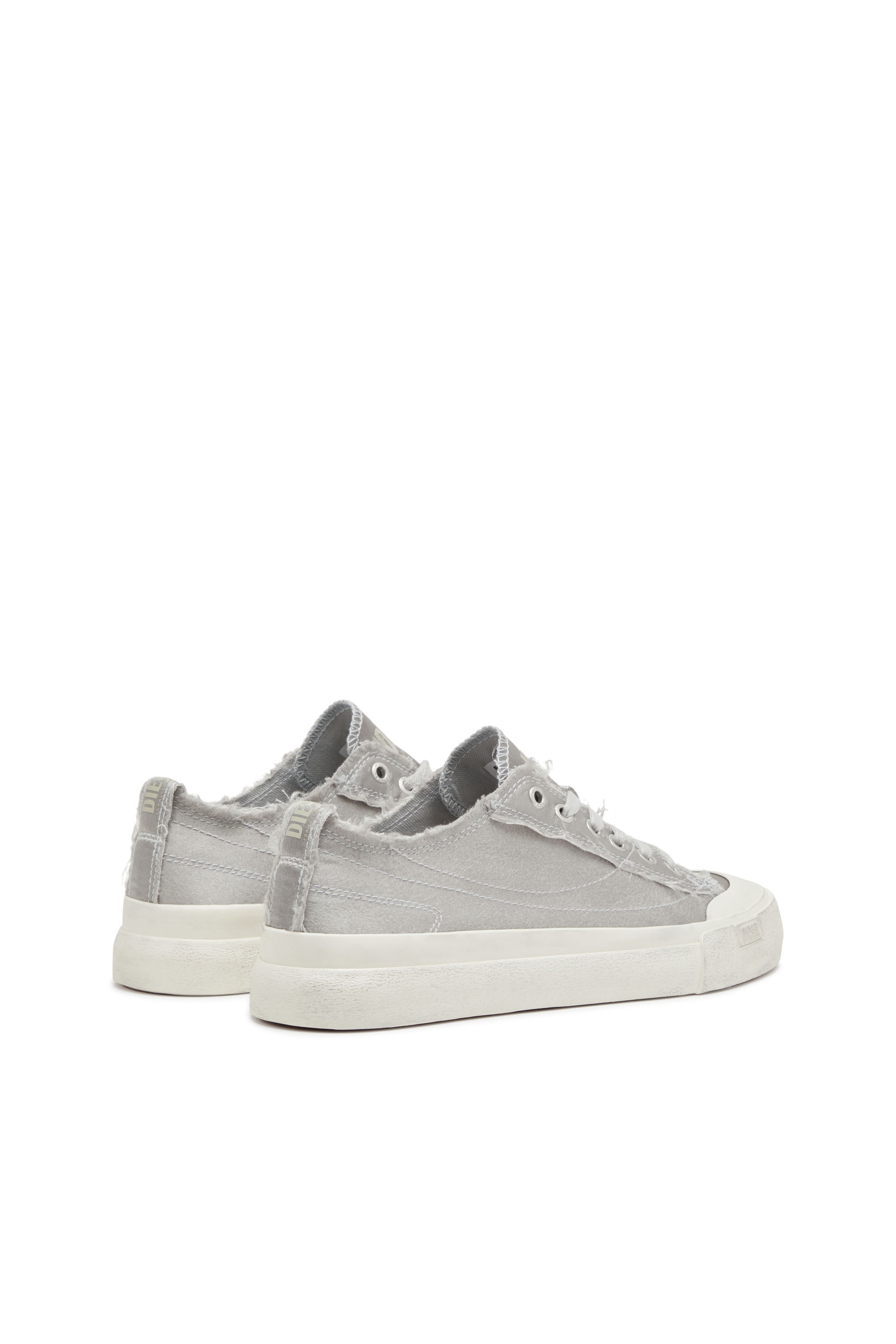 Diesel - S-ATHOS LOW W, Woman's S-Athos Low-Sneakers in distressed satin in Light Grey - 3