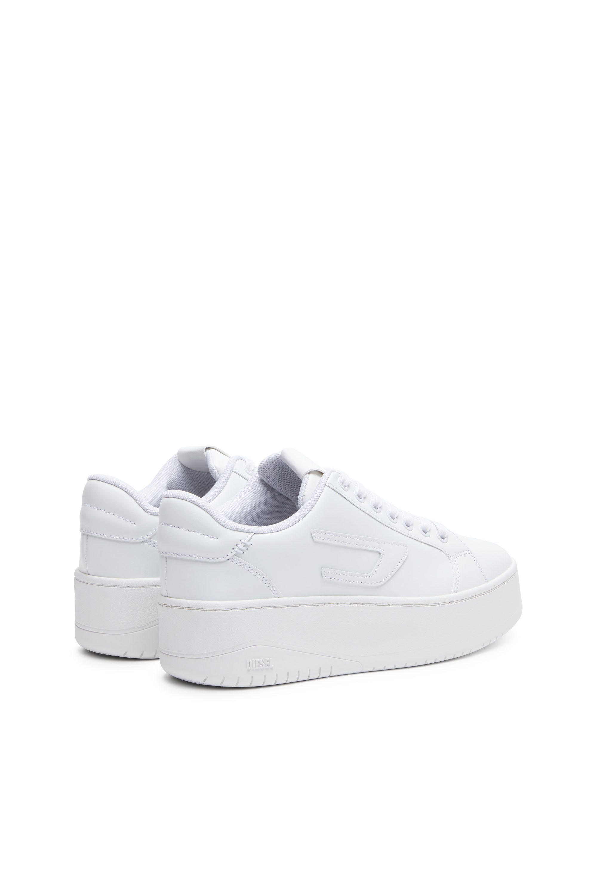 Diesel - S-ATHENE BOLD X, Woman S-Athene Bold-Flatform sneakers in leather in White - Image 3
