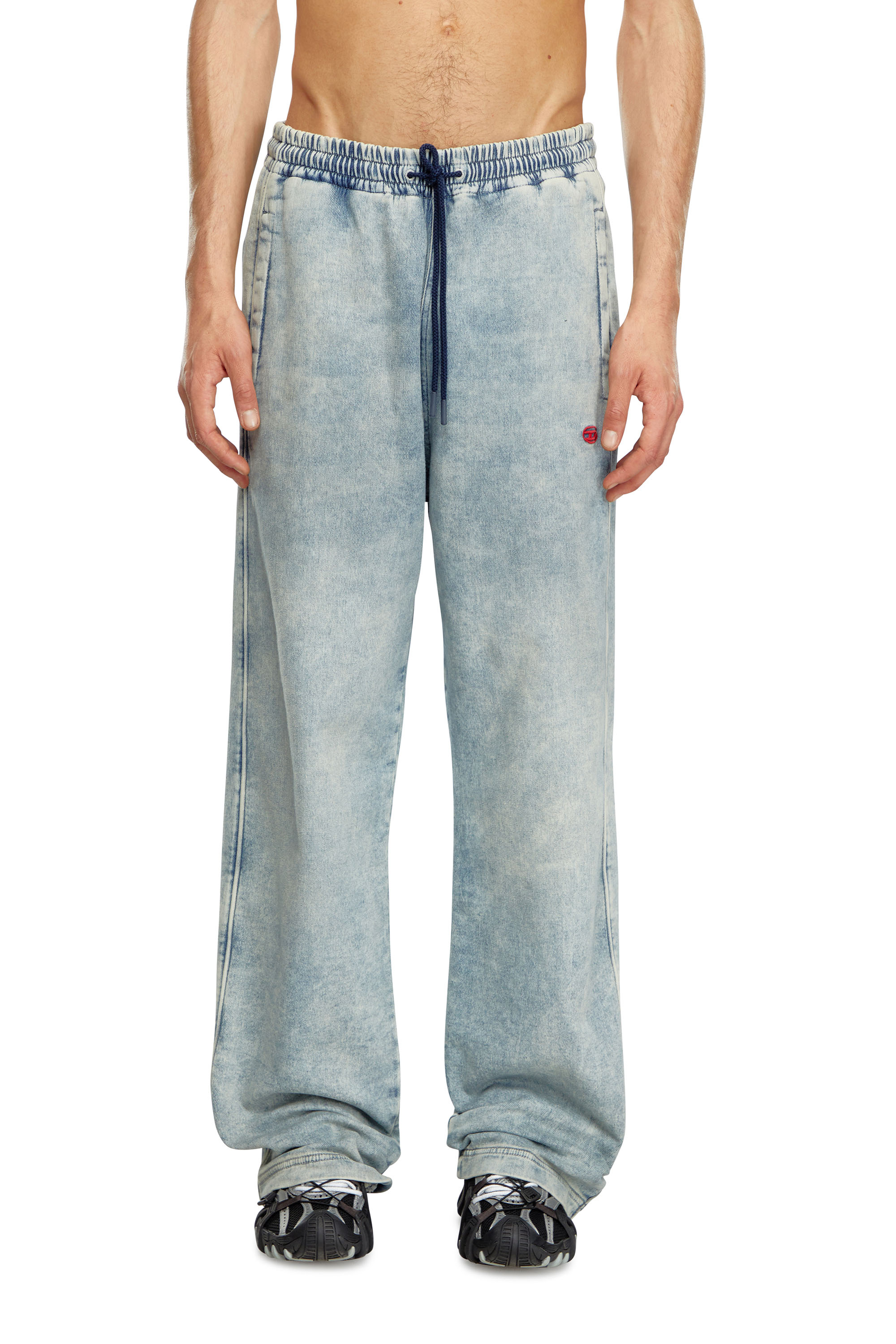 Diesel - Man Straight D-Martians Track Denim 068LU, Light Blue - Image 2