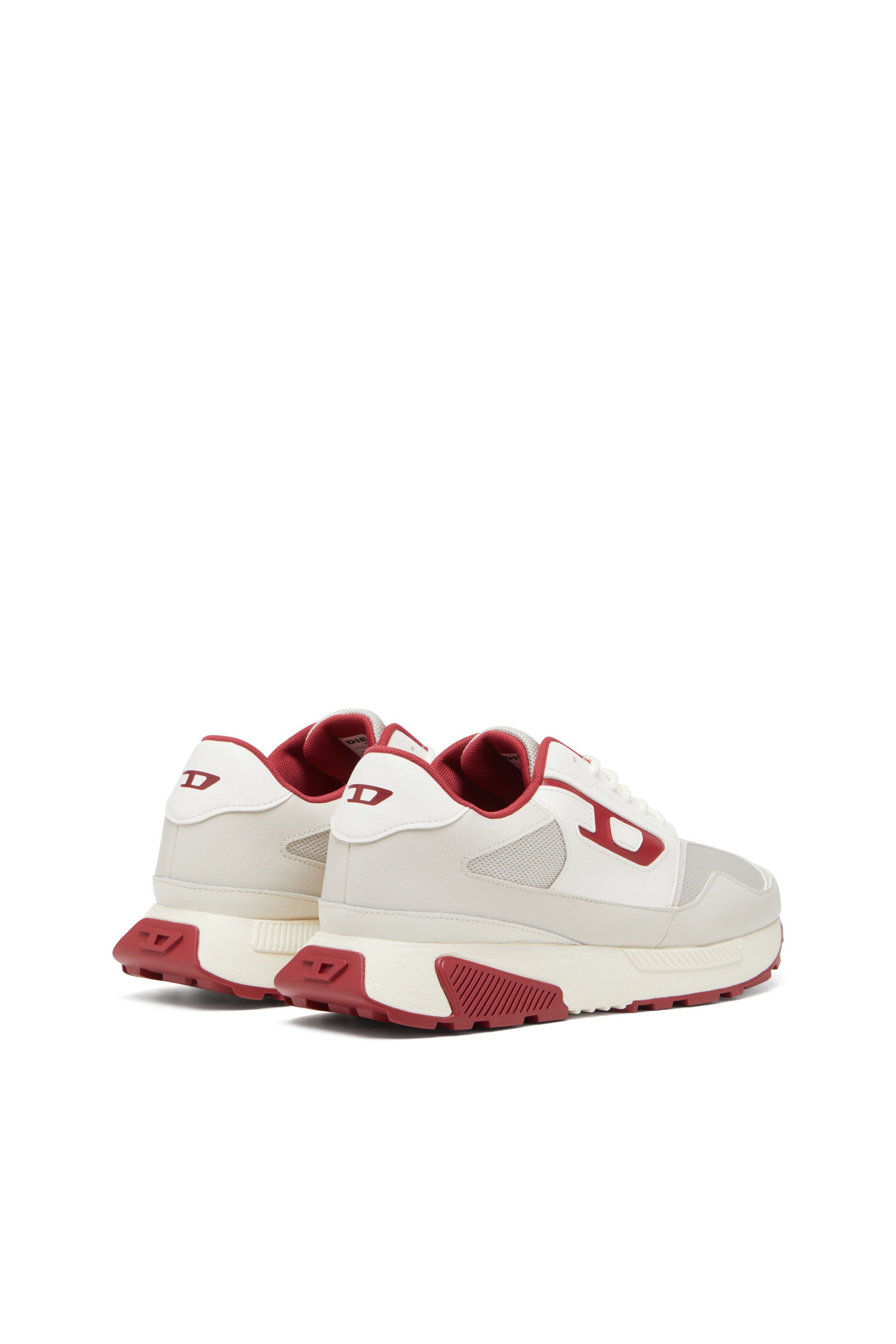 Diesel - S-TAME-D RUNNING, Man's S-Tame-D-Sneakers in mesh, suede and PU in White/Red - 3