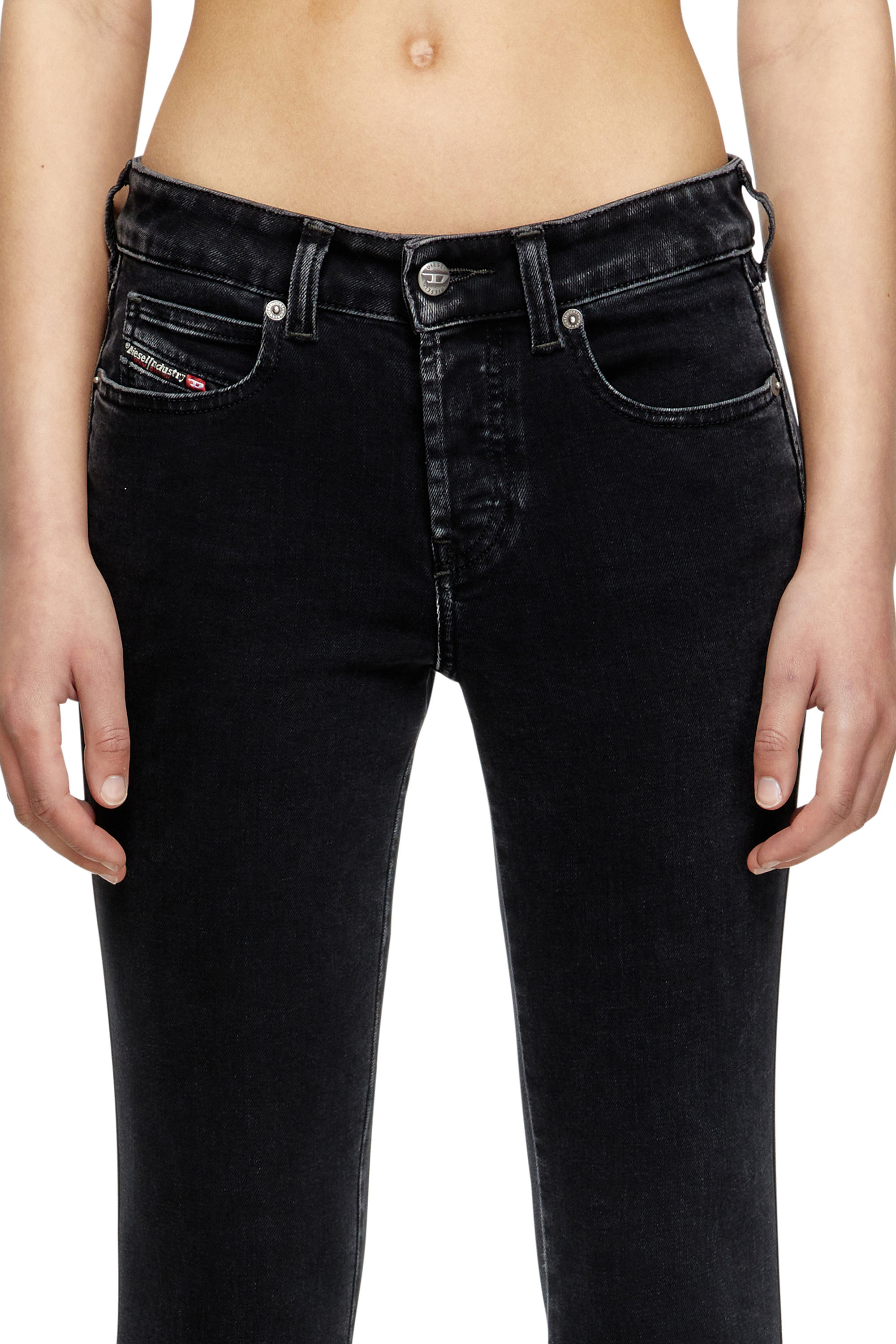Diesel - Woman's Slim Jeans 1992 D-Jiann 09M69, Black/Dark grey - 4