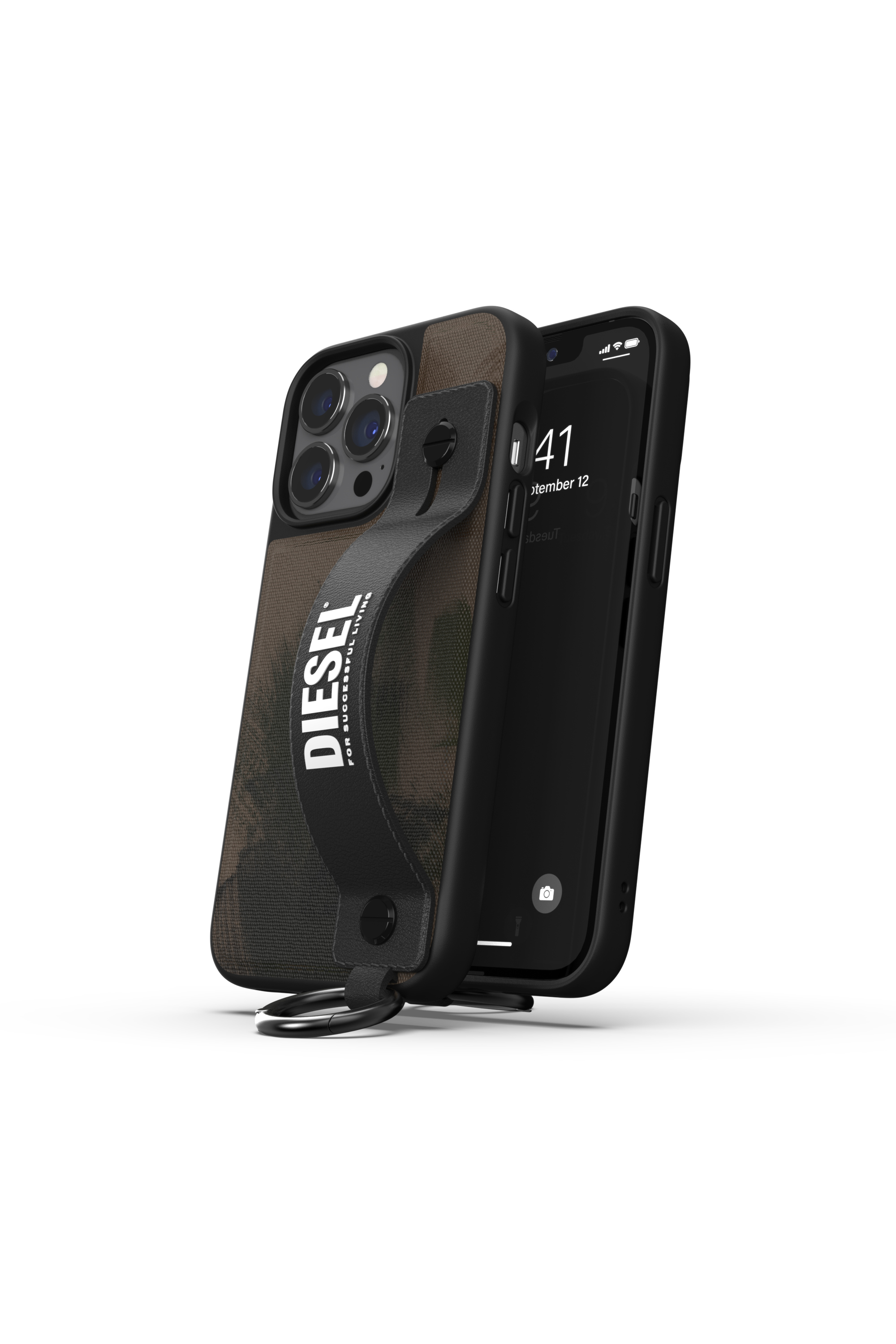 Diesel - 47180 HANDSTRAP CASE, Unisex's Handstrap case for iPhone 13/13Pro in Military Green - 3