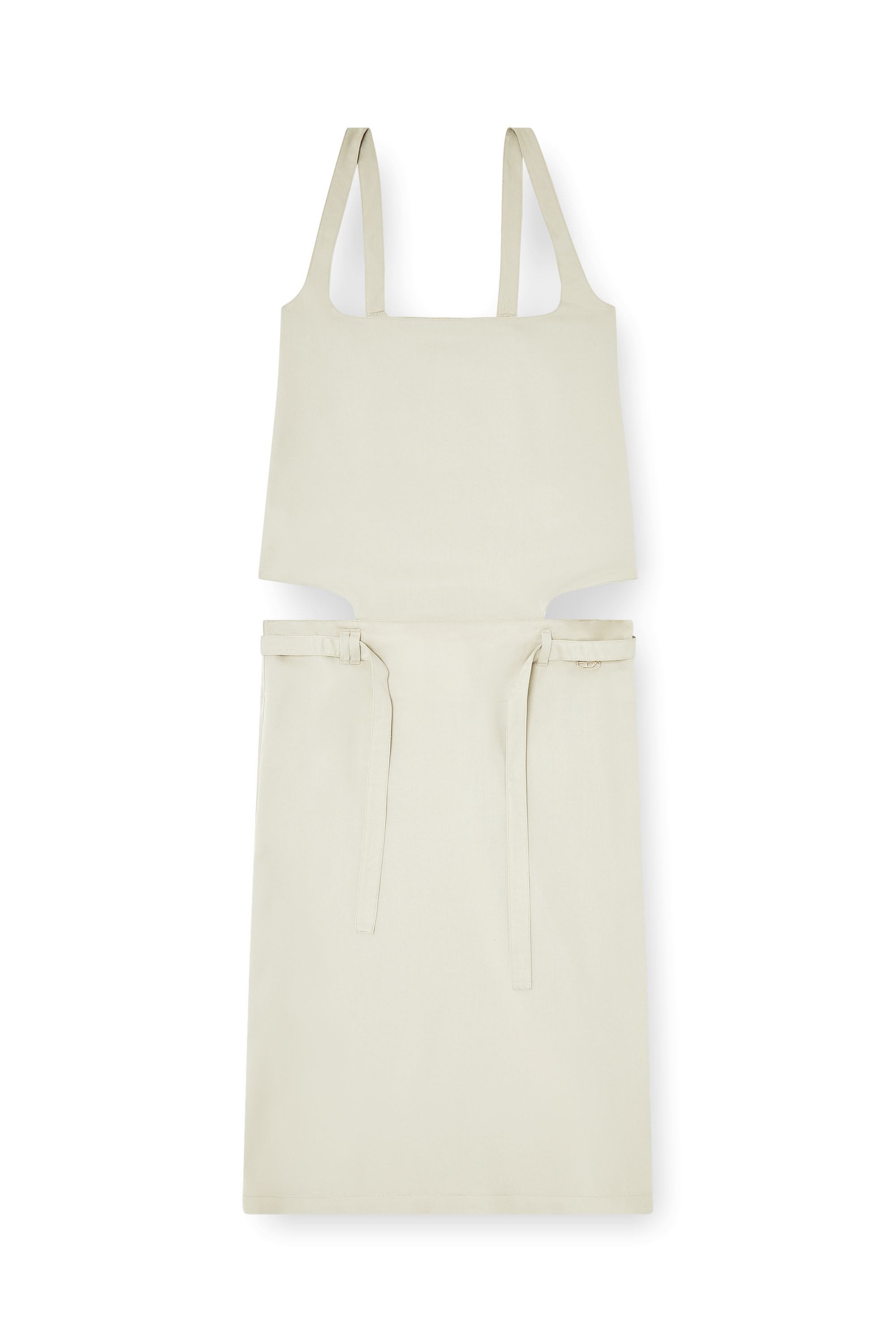 Diesel - D-SANA, Woman's Open-back midi apron dress in lyocell in Beige - 2