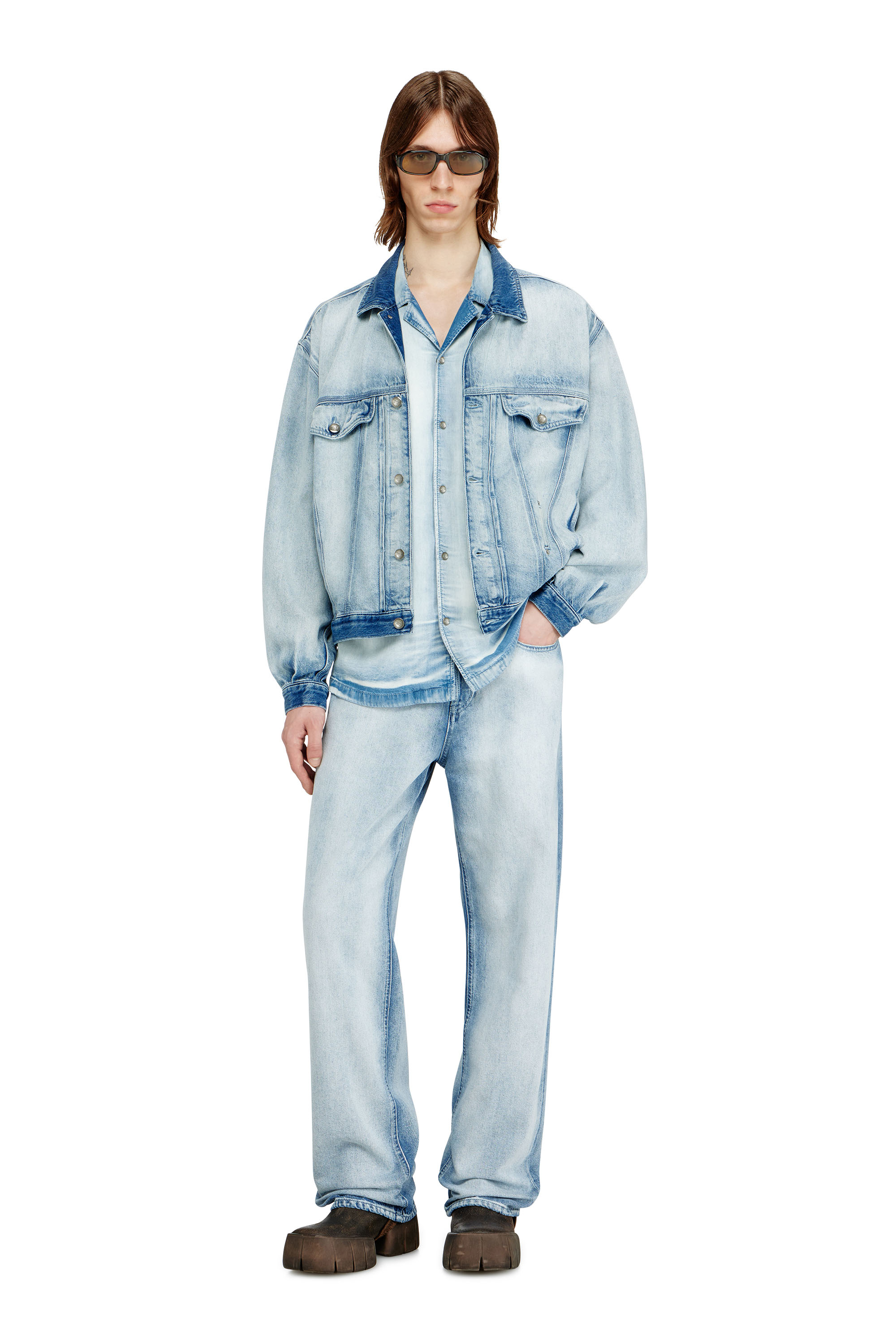 Diesel - Man's Relaxed Jeans 2001 D-Macro 09P29, Light Blue - 1