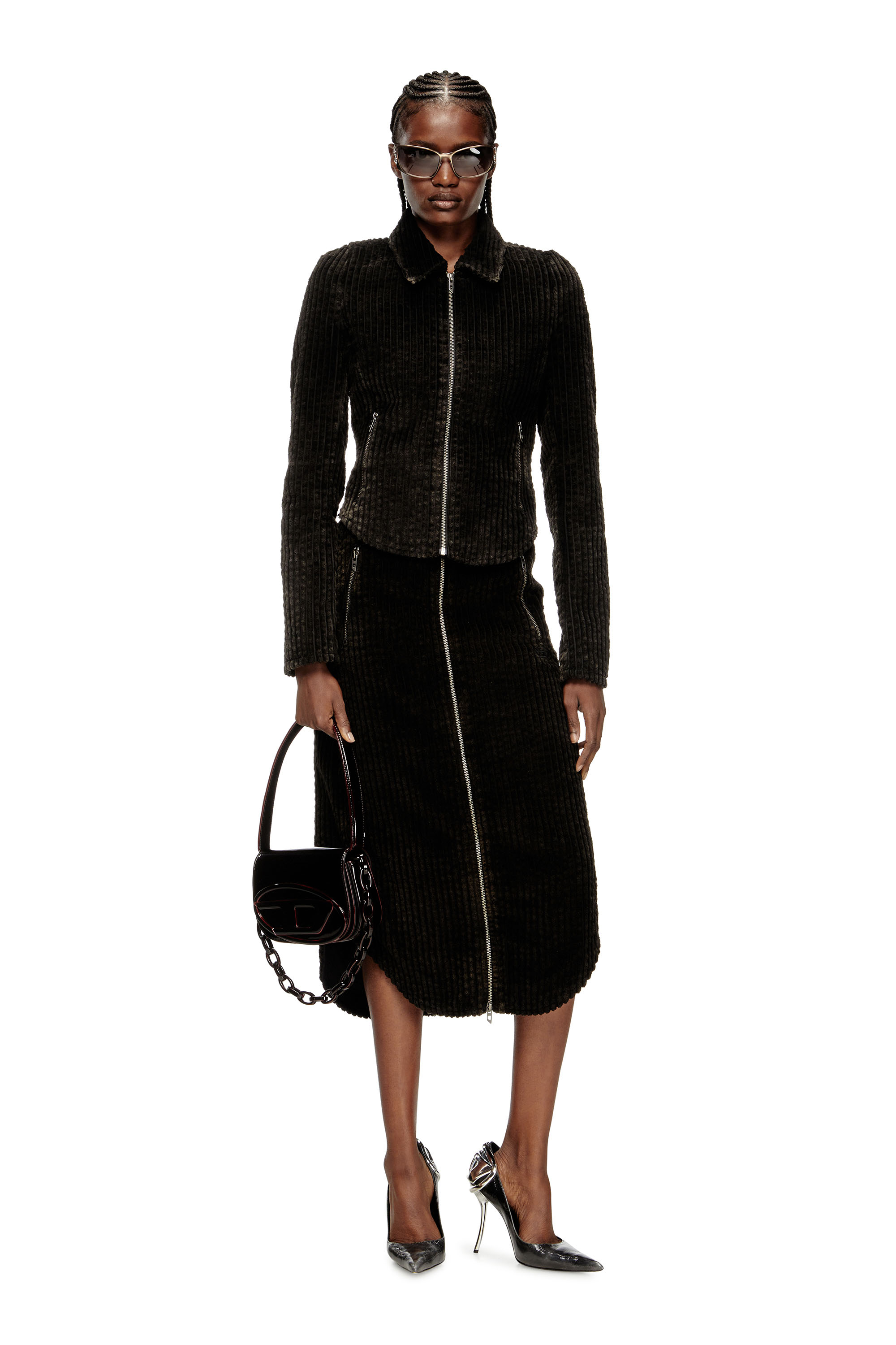 Diesel - 1DR, Woman's 1DR-Iconic 1DR bag in liquid PU in Burgundy - 6