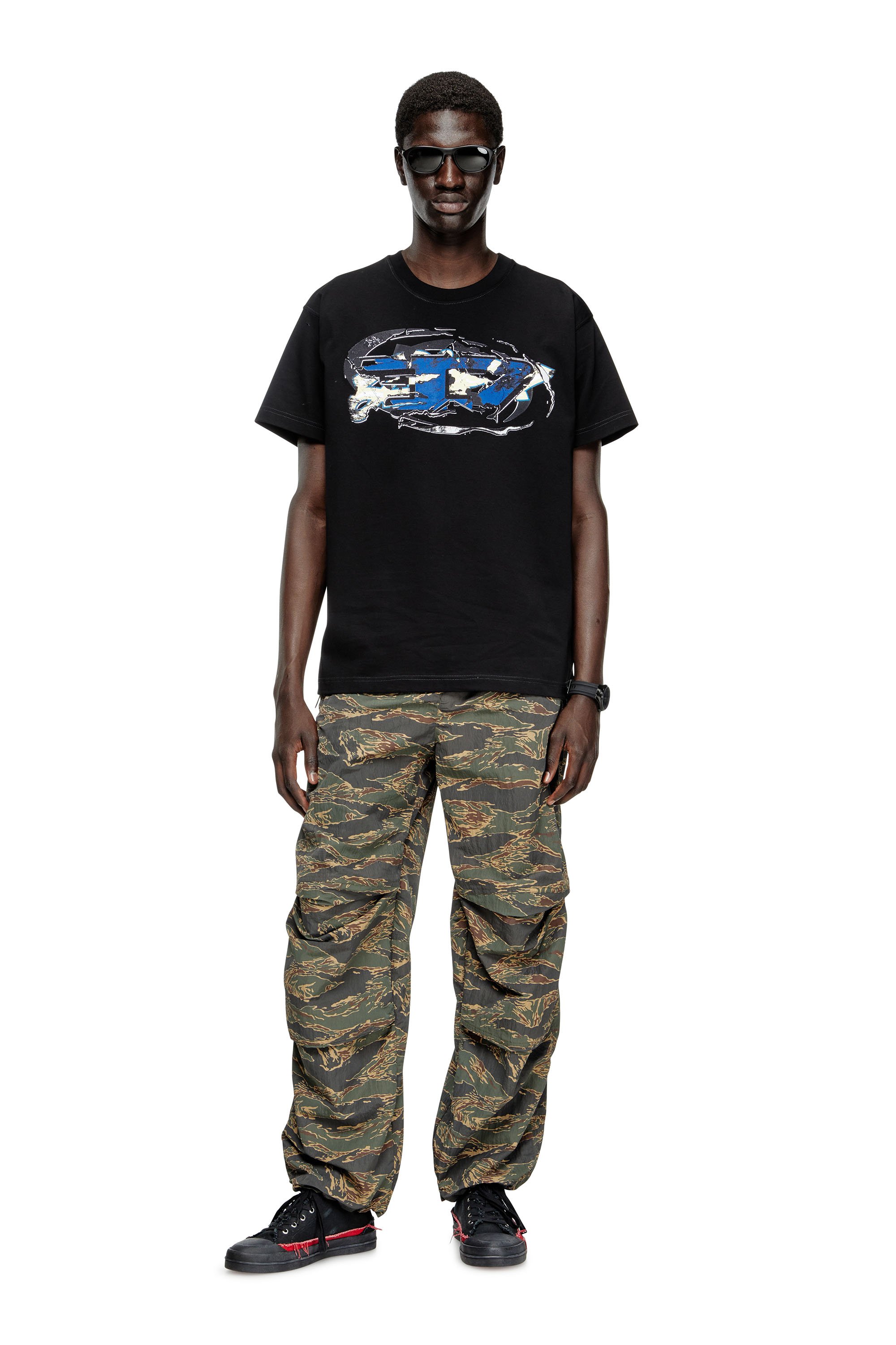 Diesel - T-NORM-T11, Man's T-shirt with Oval D logo in null - 2
