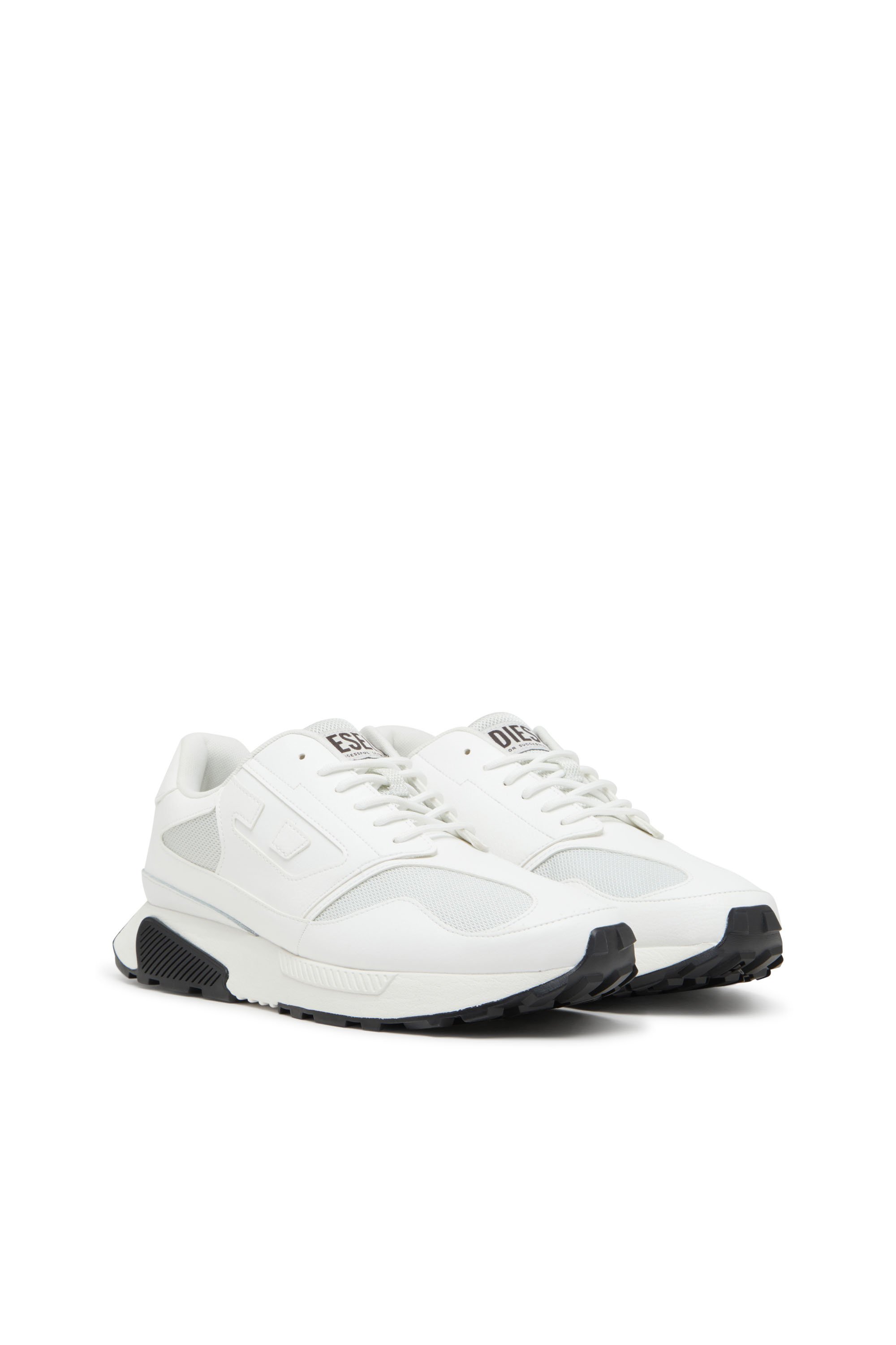 Diesel - S-TAME-D RUNNING, Man's S-Tame-D-Sneakers in mesh, suede and PU in White - 2