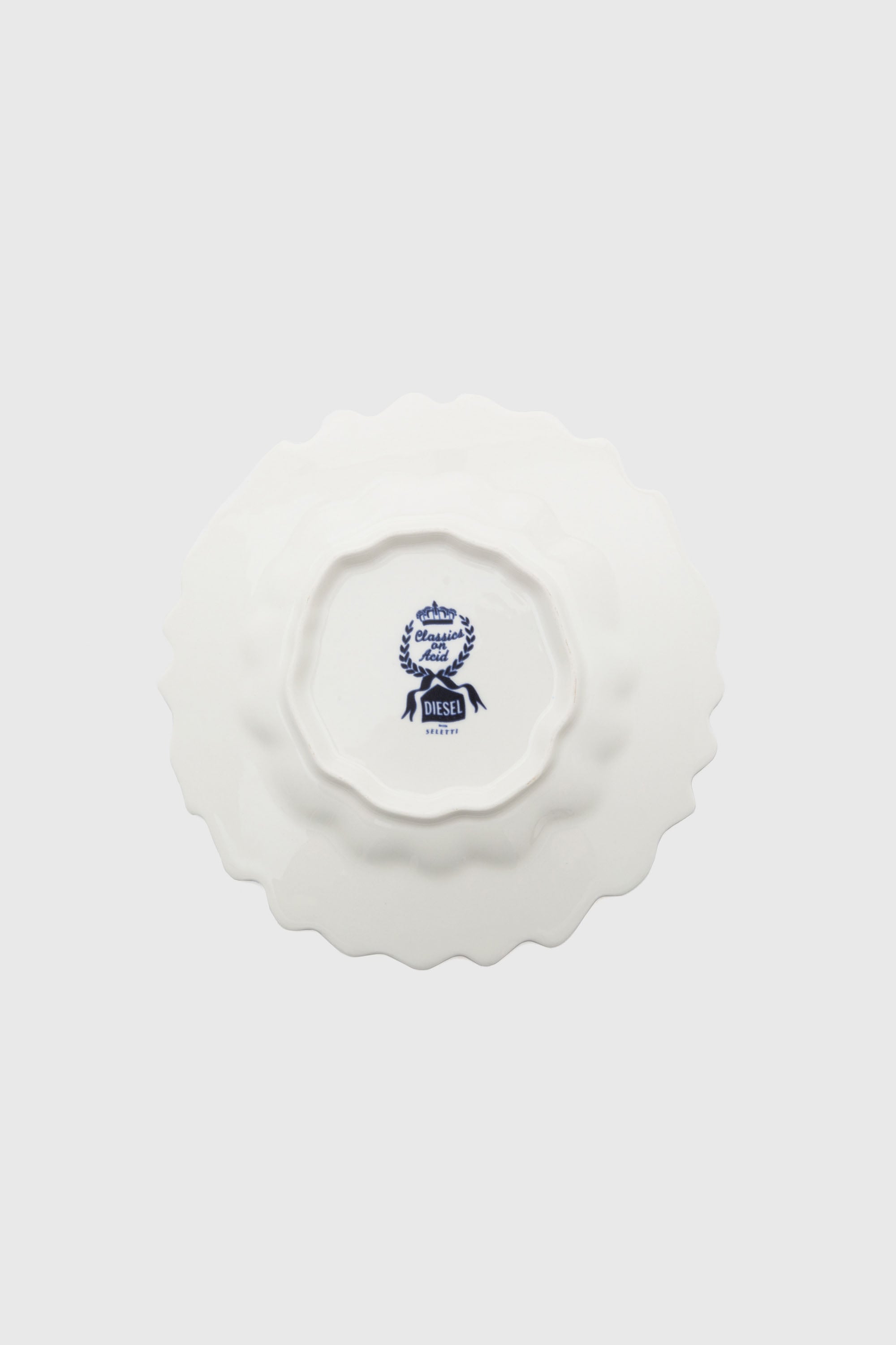 Diesel - 11232 DESSERT PLATE IN PORCELAIN "CLASSI, Unisex's Porcelain dessert plate in White/Blue - 2