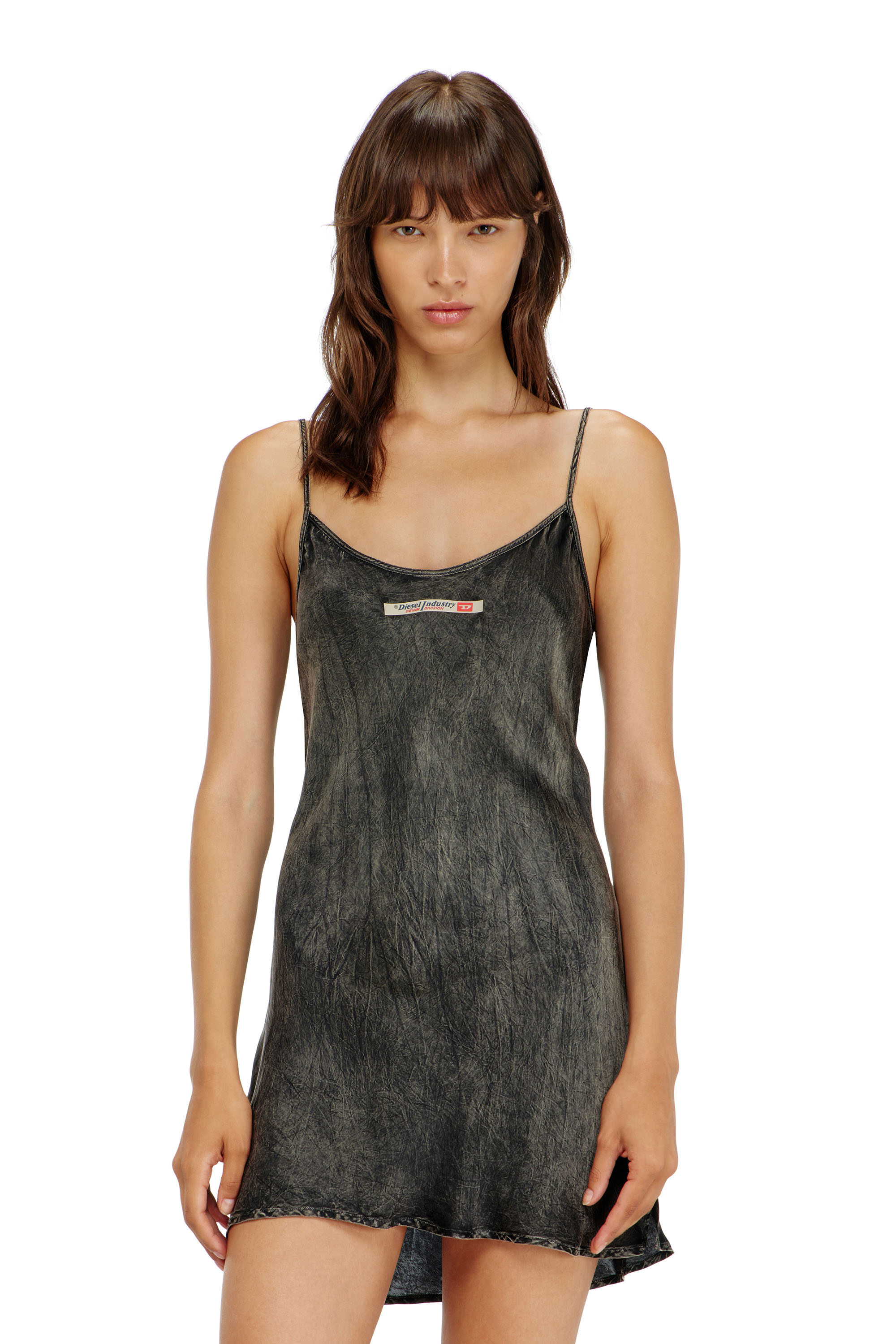 Diesel - CASSIDY-DNM, Woman's Viscose slip dress with spaghetti straps in null - 3