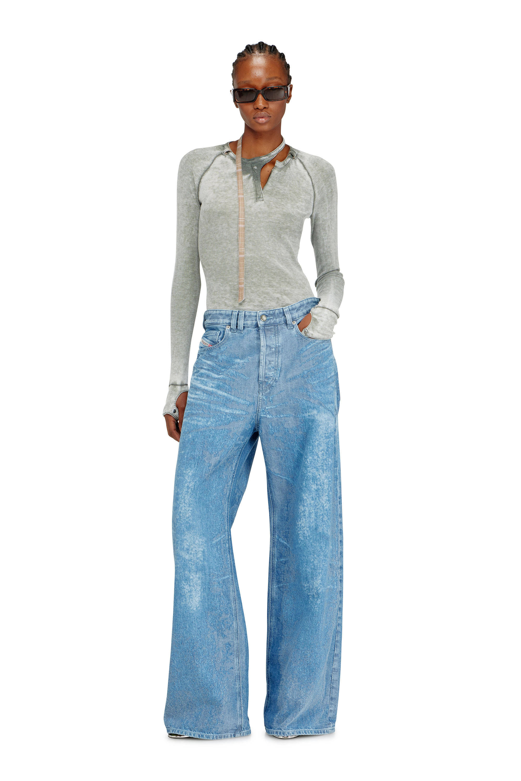 Diesel - Woman's Relaxed Jeans 1996 D-Sire 09P23, Light Blue - 2