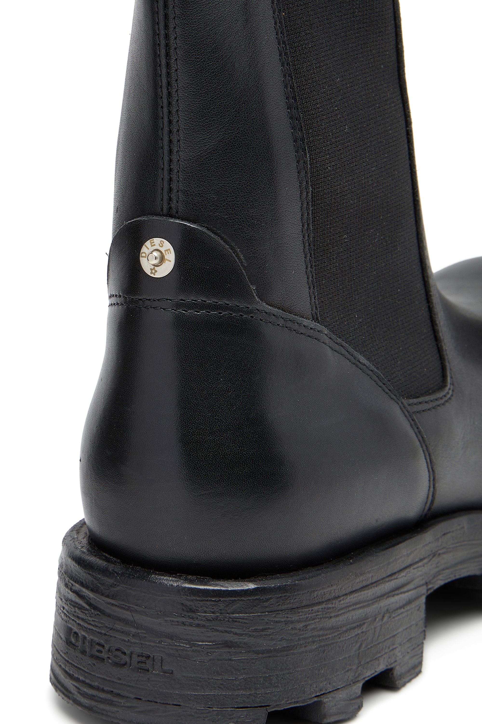 Diesel - D-HAMMER CH W, Woman's D-Hammer-Leather boots with lug sole in Black - 5