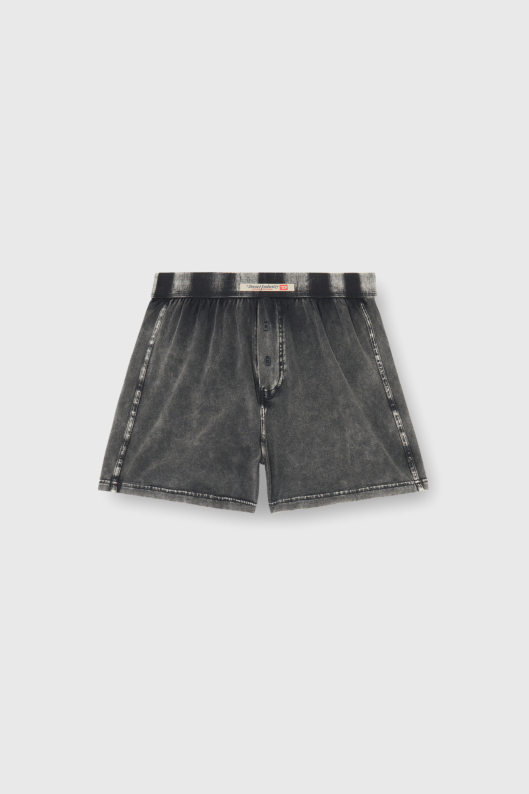 Diesel - STARPER-EL-DNM, Man's Boxers in cotton with denim effect in Dark grey - 2