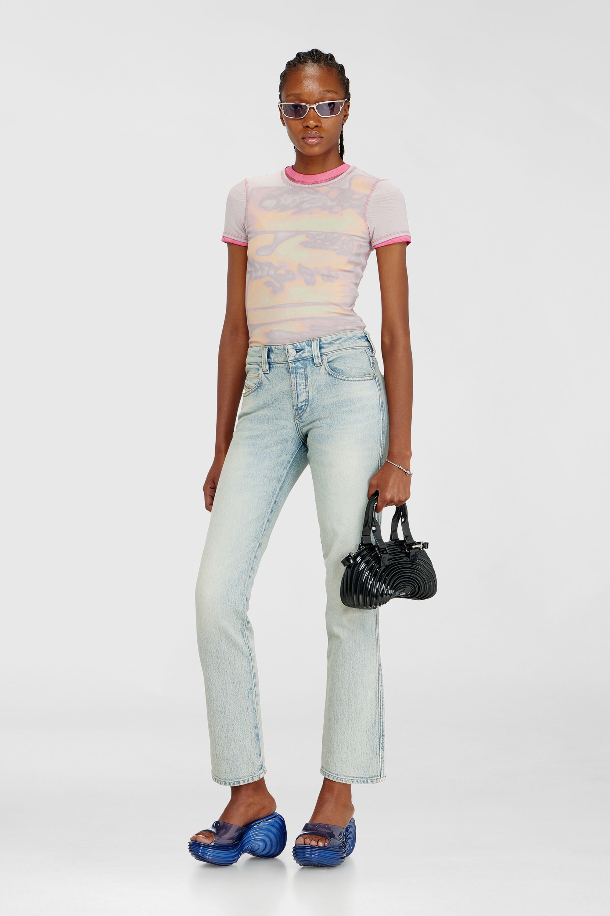 Diesel - MELISSA QUANTUM PLATFORM, Woman's Platform mule in Melflex&reg; in Blue - 3