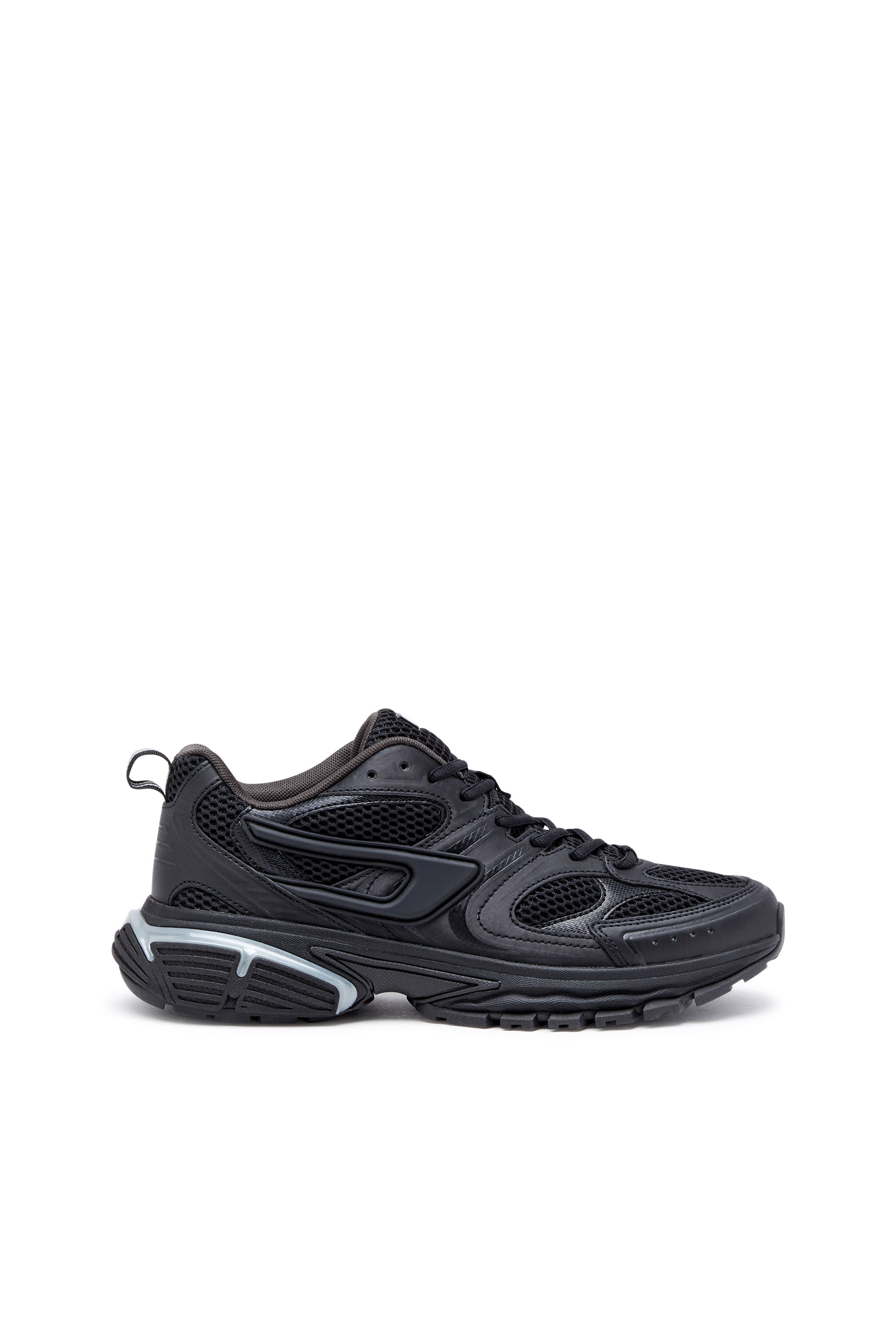 S-SERENDIPITY PRO-X1, Black Diesel - S-SERENDIPITY PRO-X1, Man's S-Serendipity Pro-X1 - Mesh sneakers with embossed overlays in Black - 1