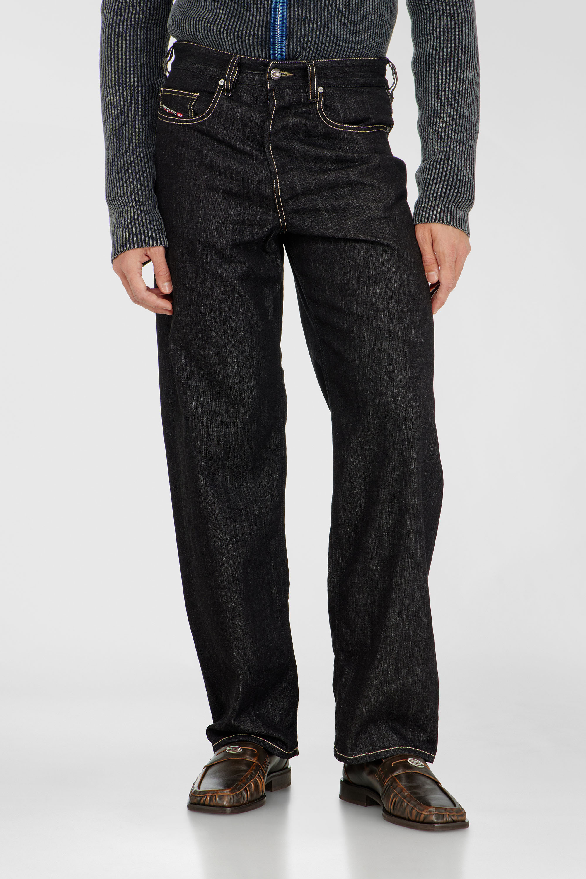 Diesel - Man's Relaxed Jeans 2001 D-Macro 09R42, Black/Dark grey - 1