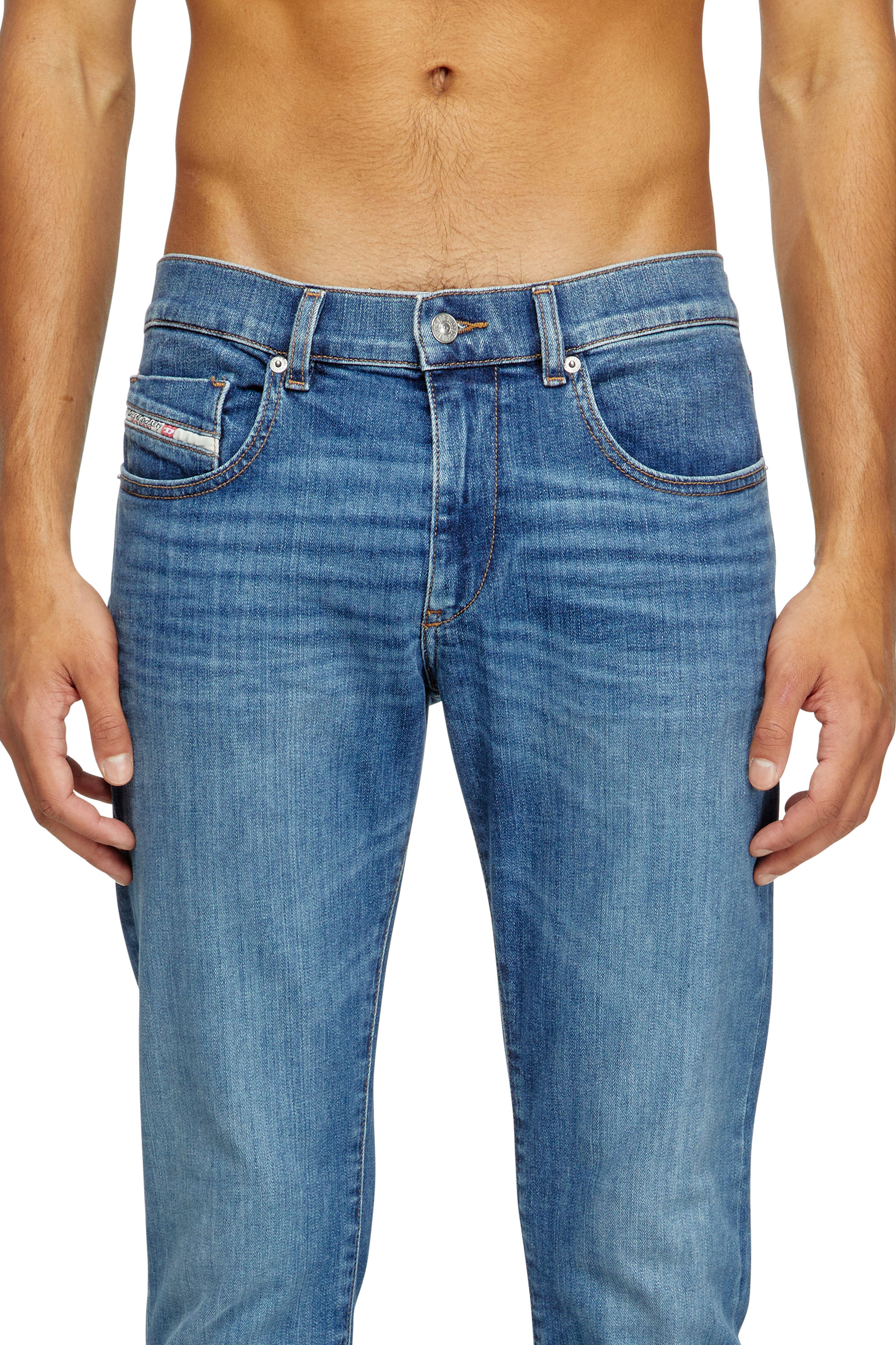 Slim Jeans 2019 D-Strukt 0KIAL, Light Blue Diesel - Man's Slim Jeans 2019 D-Strukt 0KIAL, Light Blue - 5