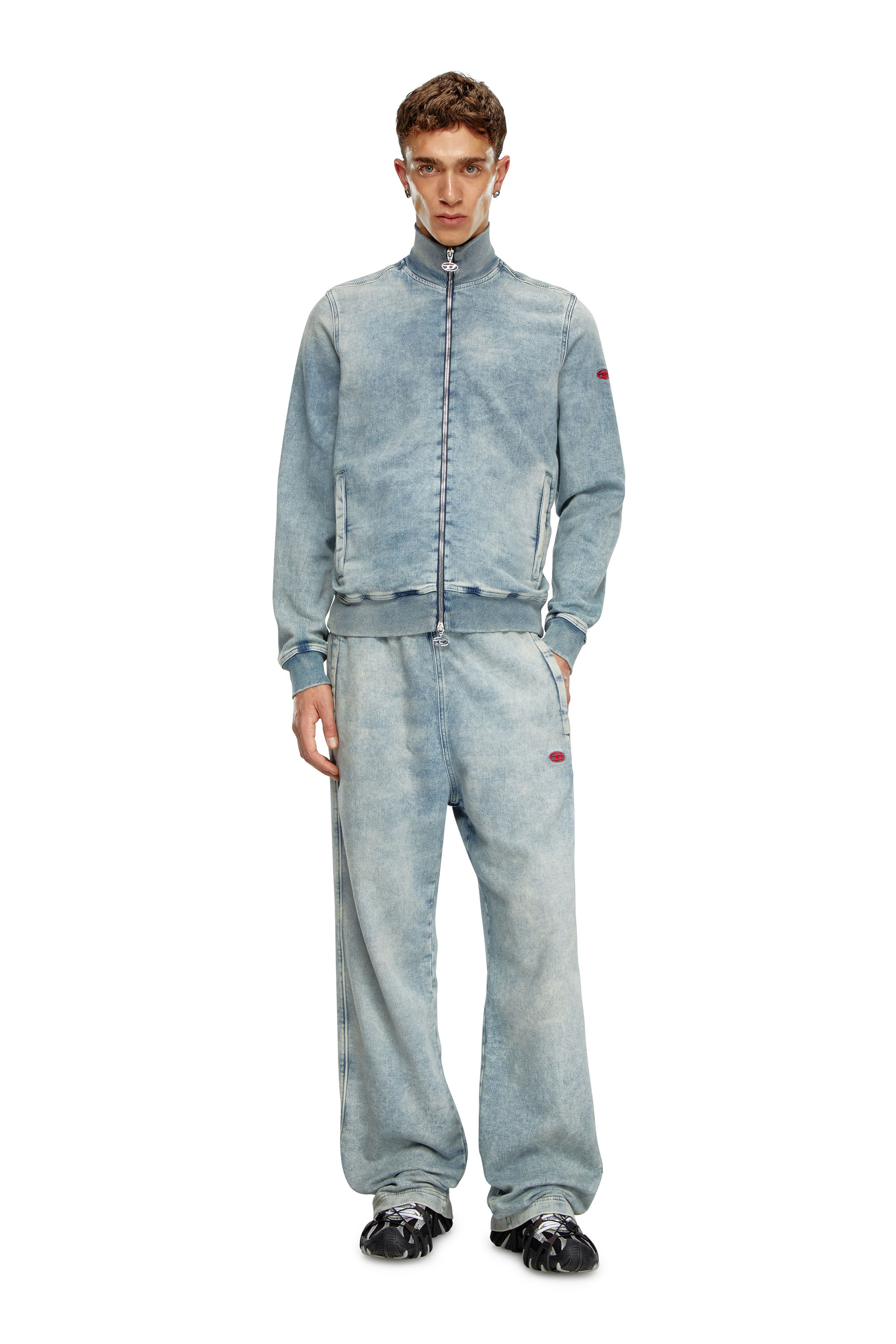 Diesel - Man's Relaxed D-Martyans Track Denim 068LU, Light Blue - 1