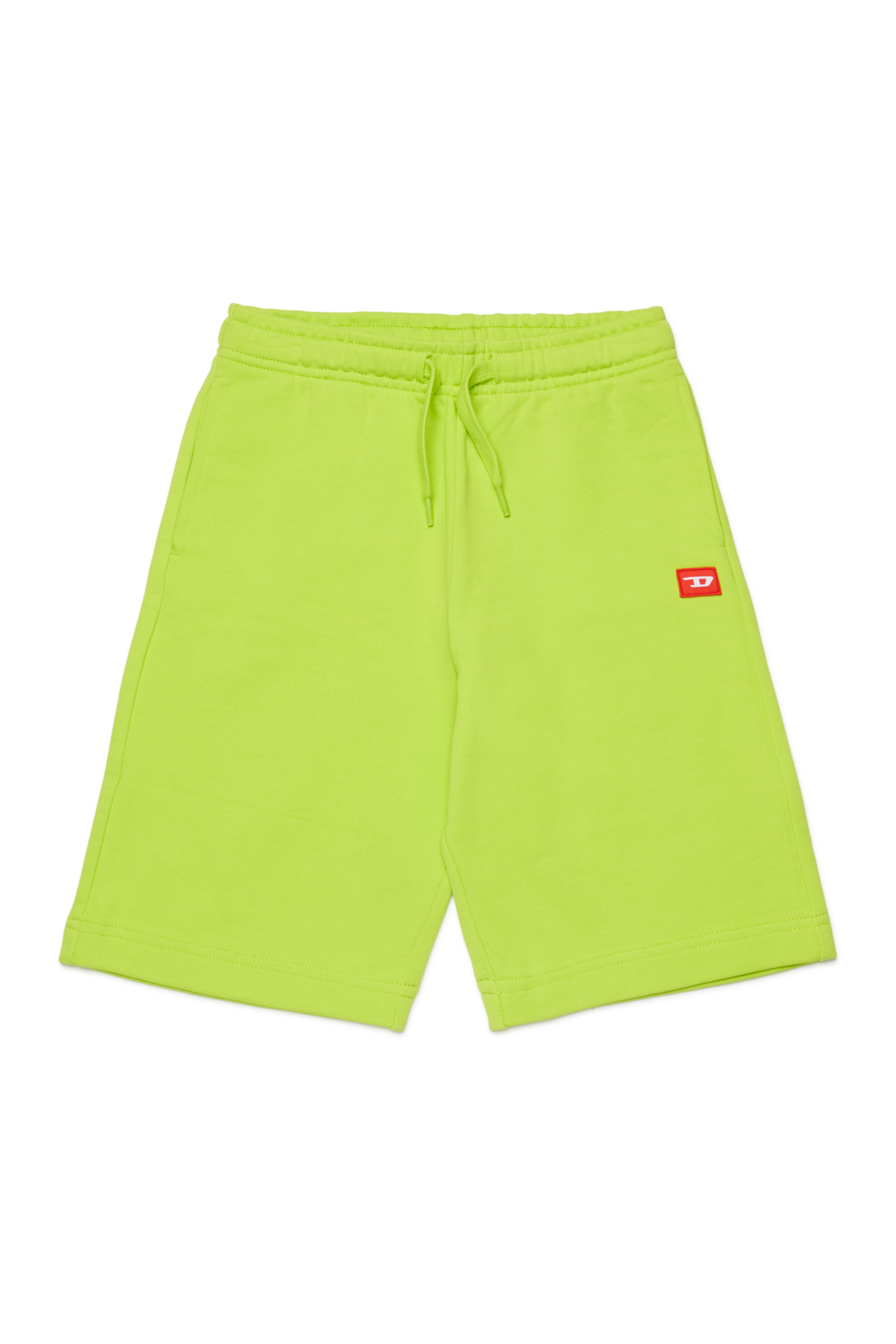Diesel - PXGINSHORT, Unisex's Sweat shorts with logo patch in Green - 1