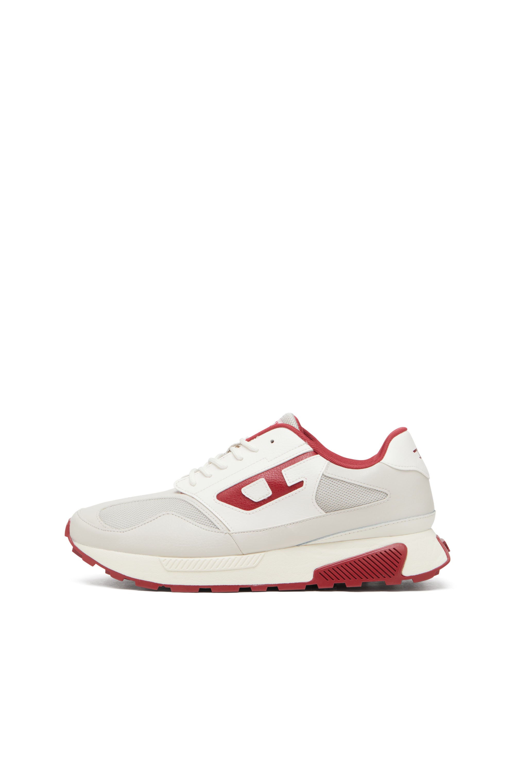 Diesel - S-TAME-D RUNNING, Man's S-Tame-D-Sneakers in mesh, suede and PU in White/Red - 7