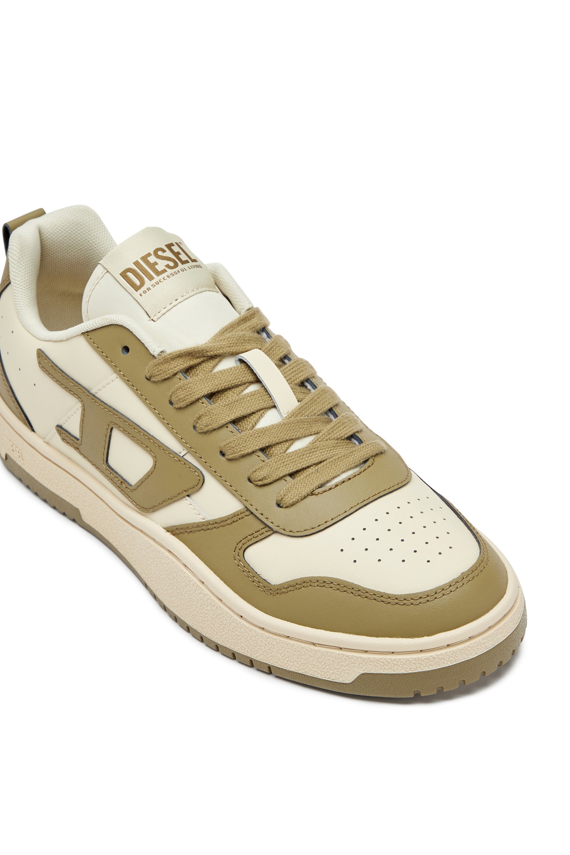 Diesel - S-UKIYO V2 LOW, Man's S-Ukiyo Low-Low-top sneakers in leather and nylon in Green/White - 6