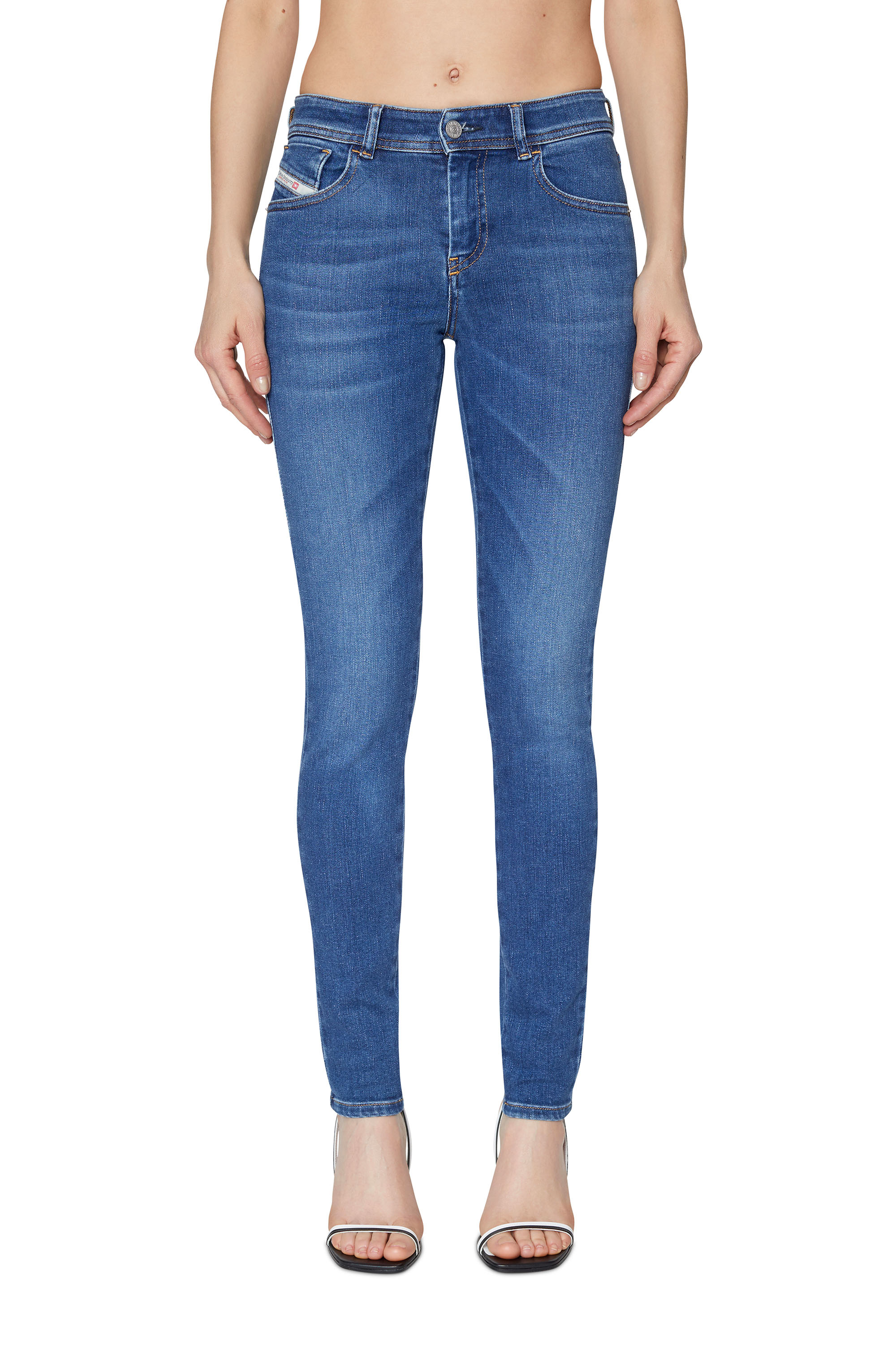 Diesel - Super skinny Jeans 2017 Slandy 09C21, Medium blue - Image 1