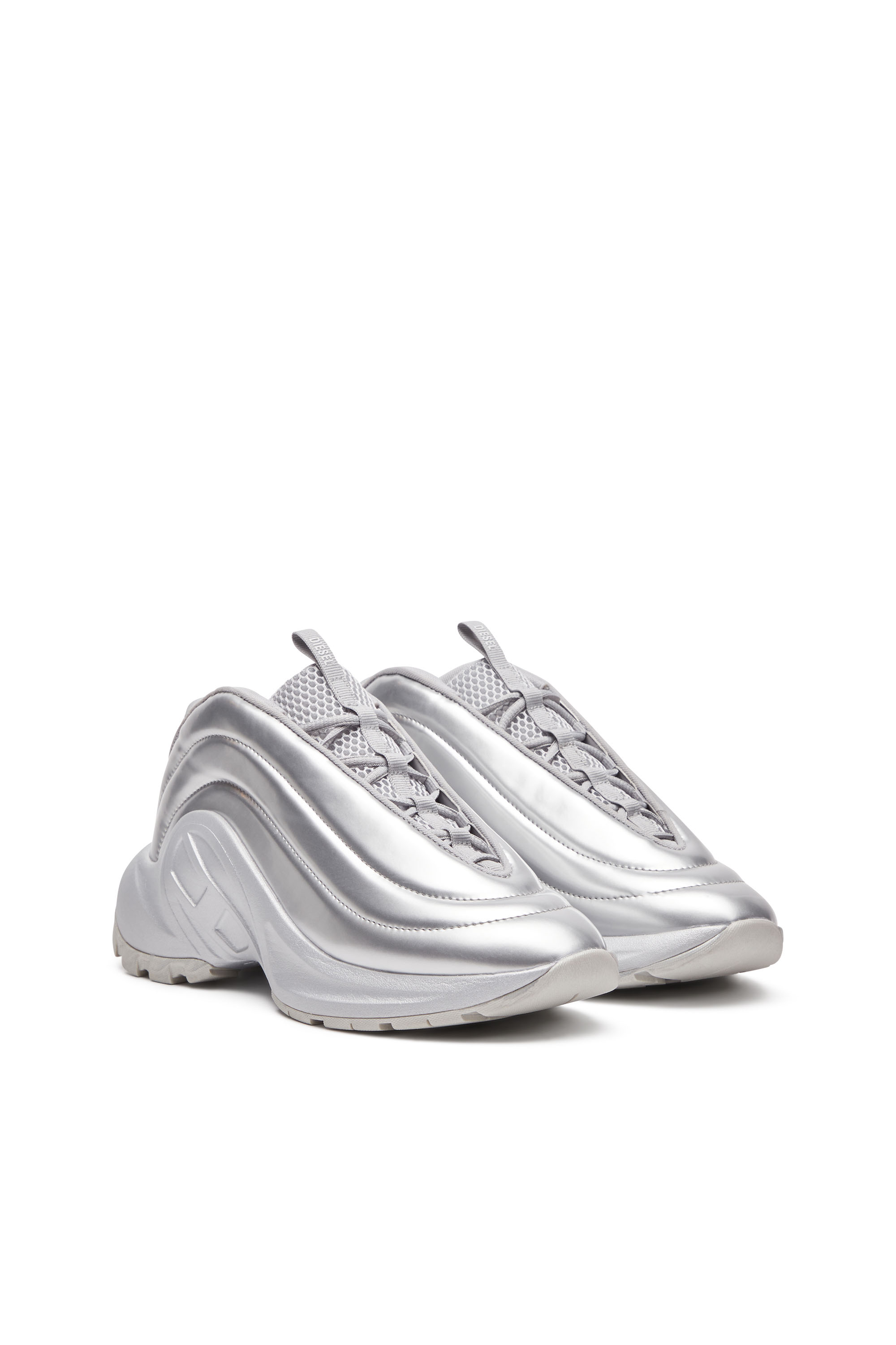S-D-RUNNER X, Silver Diesel - S-D-RUNNER X, Unisex's S-D-Runner-Slip-on sneakers with Oval D instep in Silver - 2