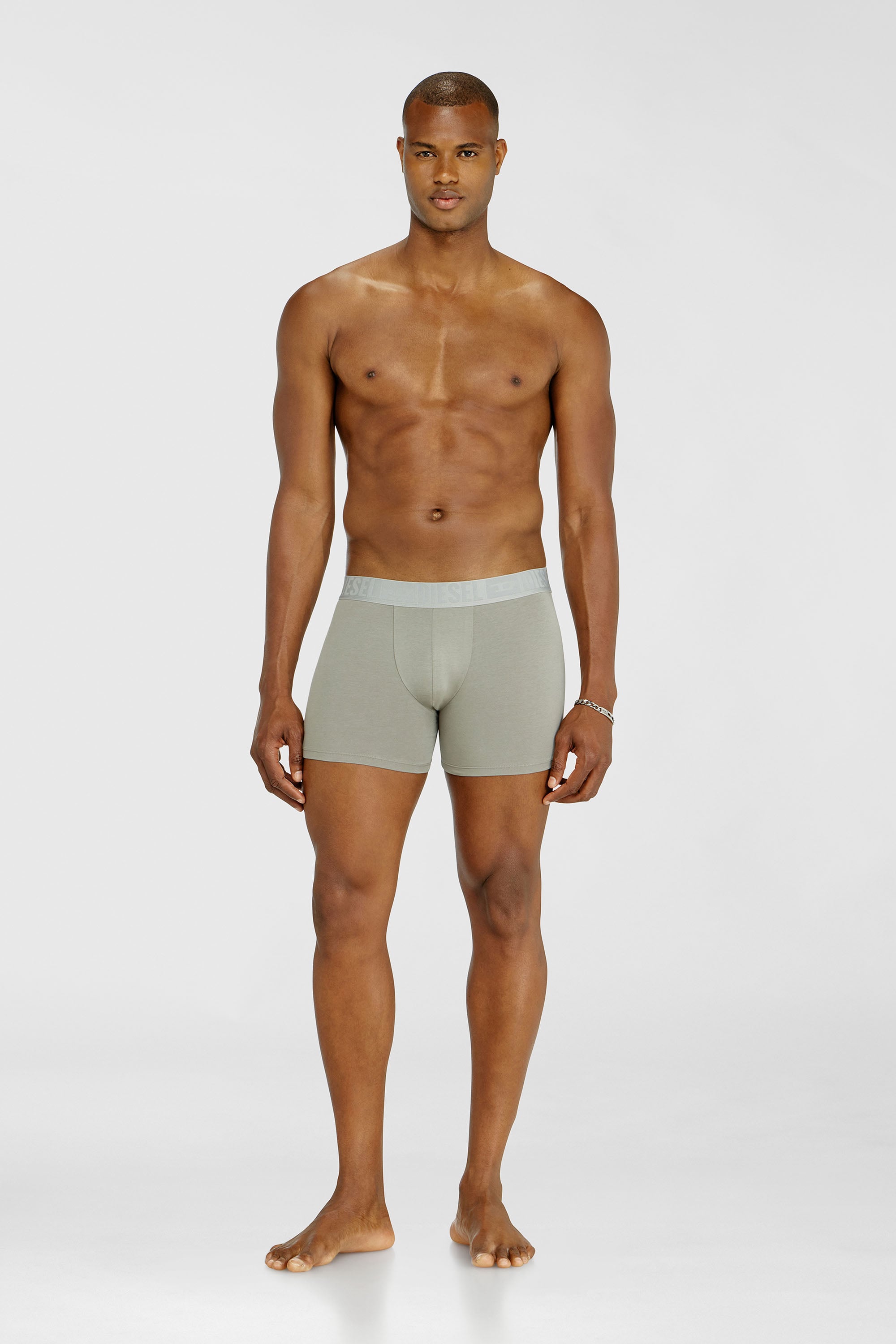 Diesel - SEBASTIAN-D-CORE-3PACK, Man's 3-pack boxer briefs in stretch cotton in Black/Grey - 2