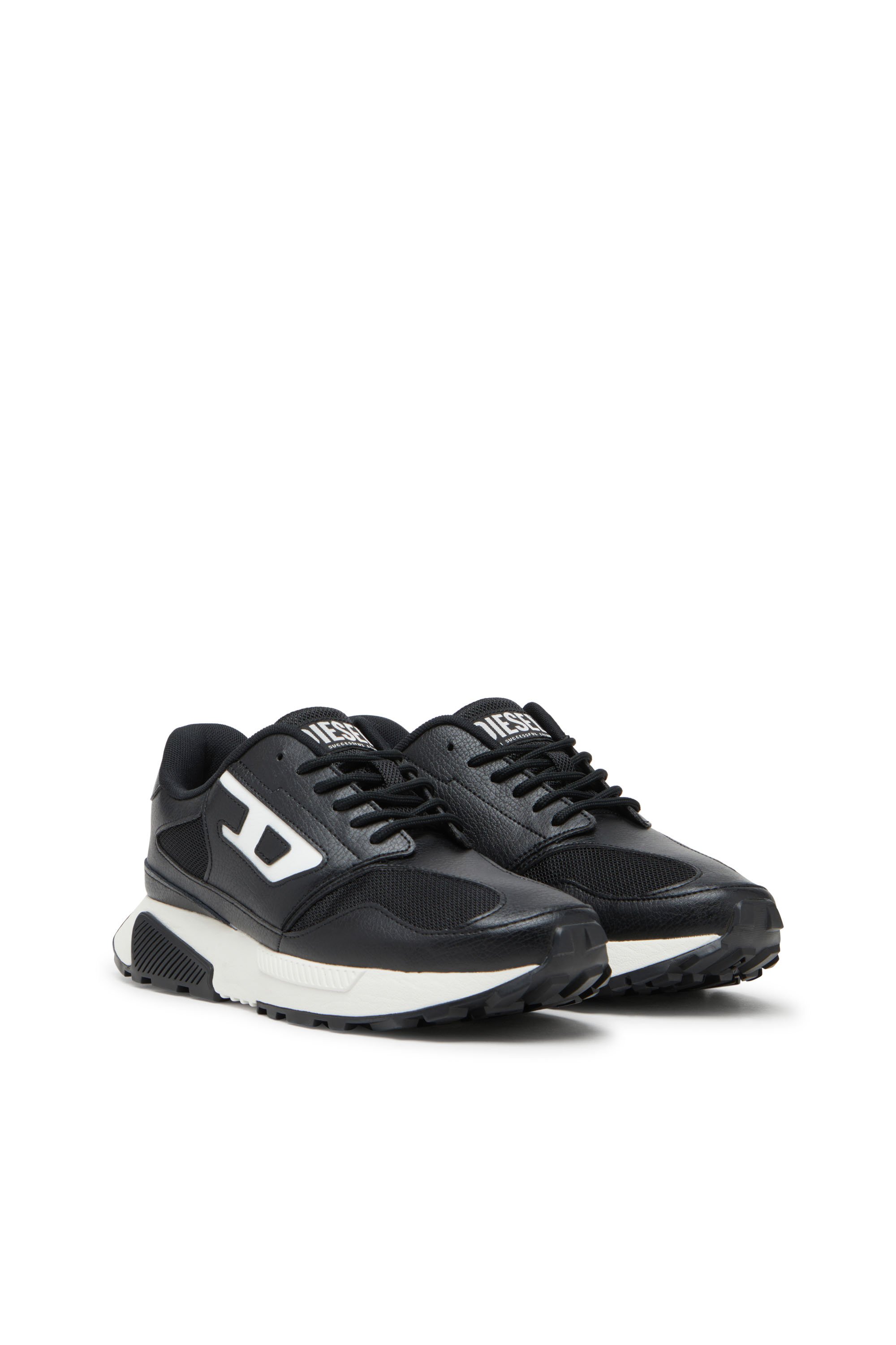 Diesel - S-TAME-D RUNNING, Man's S-Tame-D-Sneakers in mesh, suede and PU in Black - 2